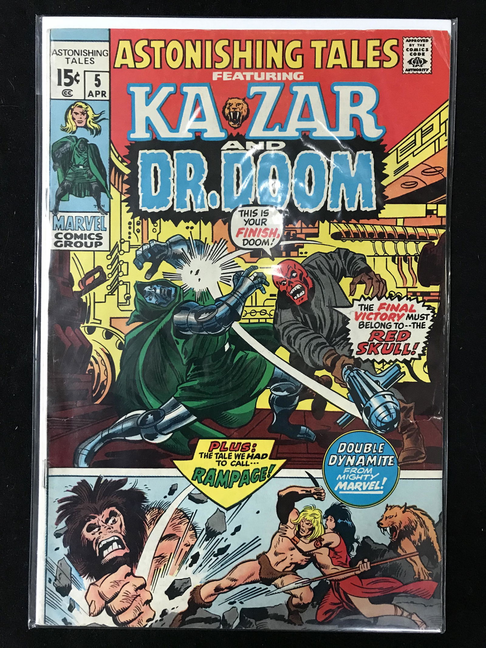 1970 MARVEL COMICS ASTONISHING TALES FEAT. KA-ZAR X DR. DOOM NO. 5 (1 of 1)