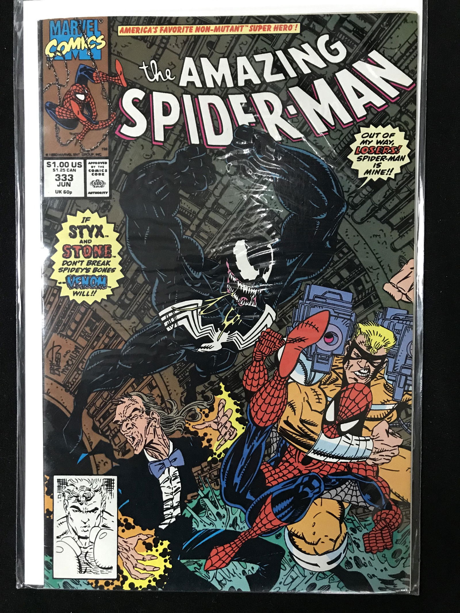 1990 MARVEL COMICS AMAZING SPIDER-MAN NO. 333 (1 of 1)