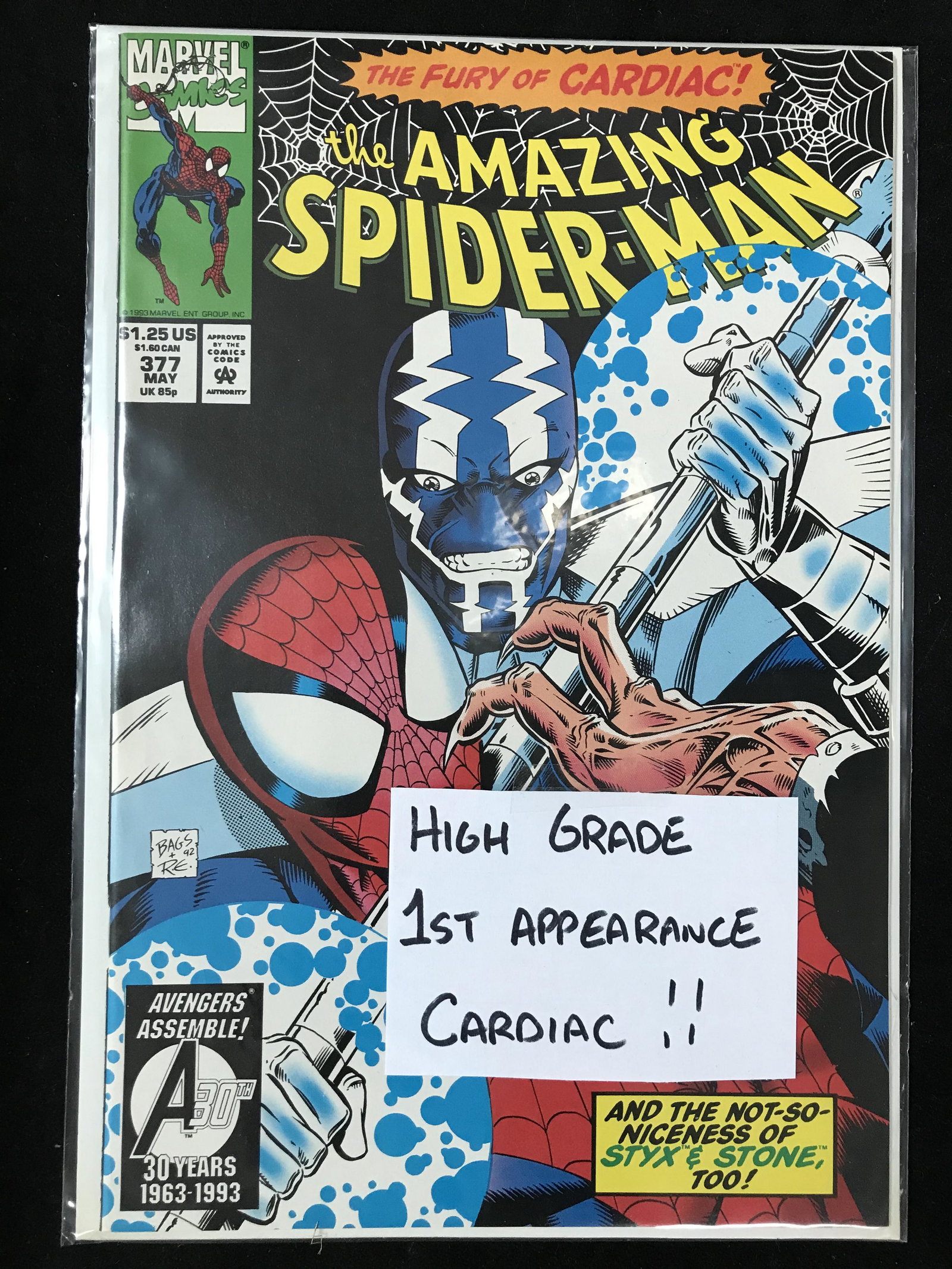 1993 MARVEL COMICS AMAZING SPIDER-MAN NO. 377: 1993 MARVEL COMICS AMAZING SPIDER-MAN NO. 377