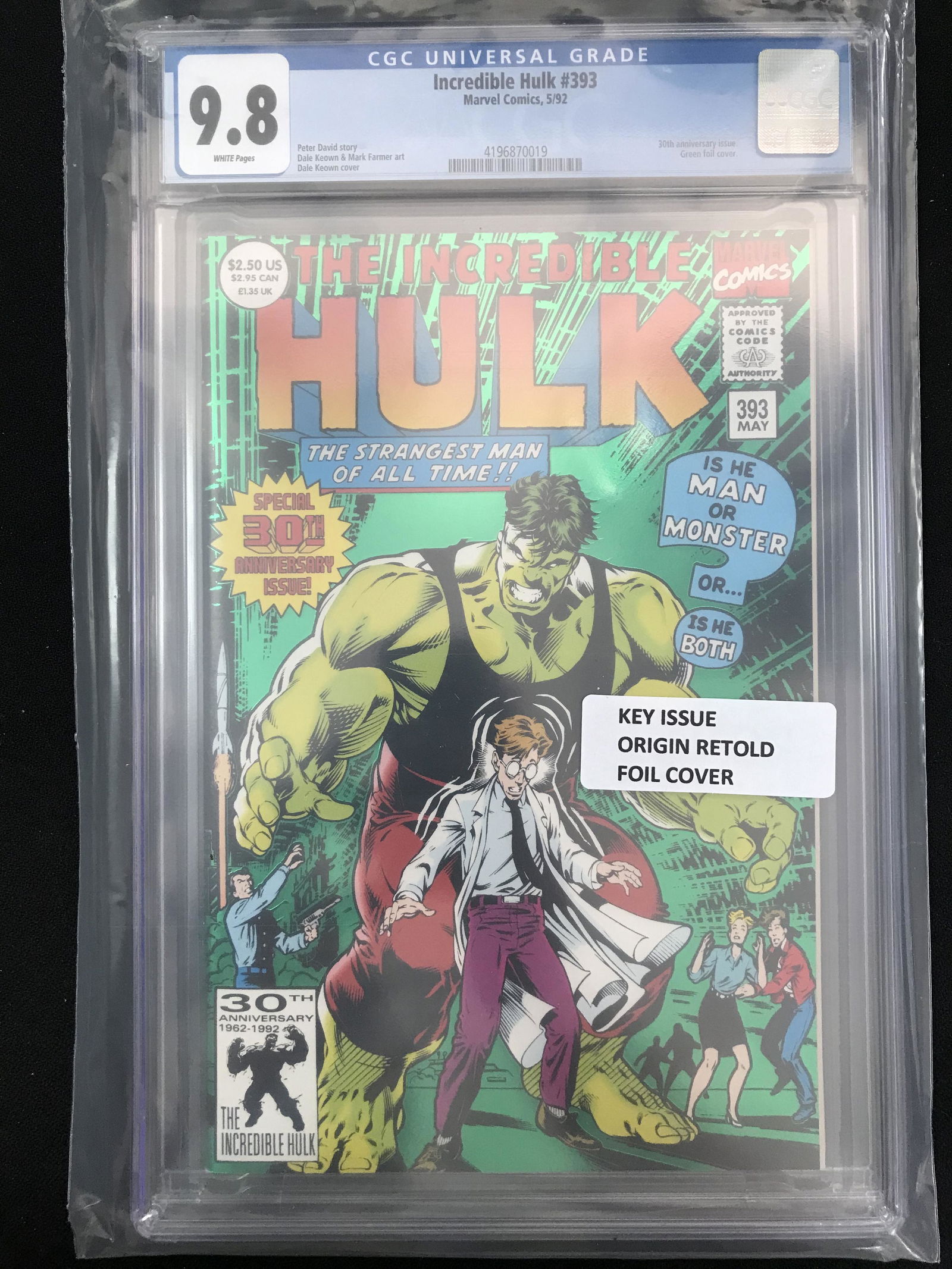 THE INCREDIBLE HULK  #393 CGC GRADED 9.8   ( MARVEL COMICS) (1 of 1)