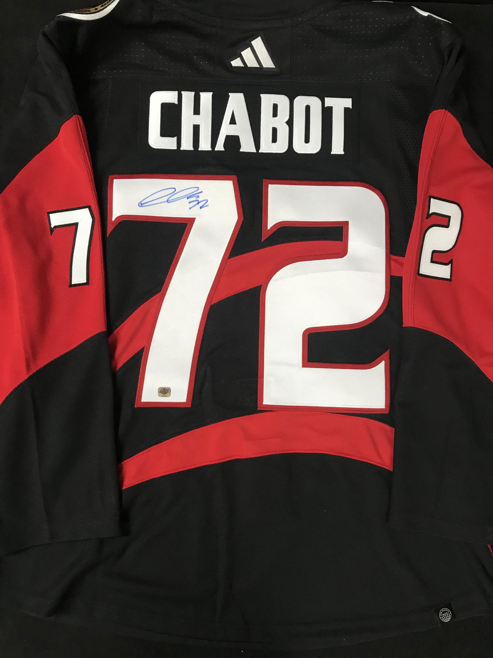 THOMAS CHABOT SIGNED SENATORS ADIDAS PRO REVERSE RETO JERSEY (EAST COAST COA) (1 of 4)