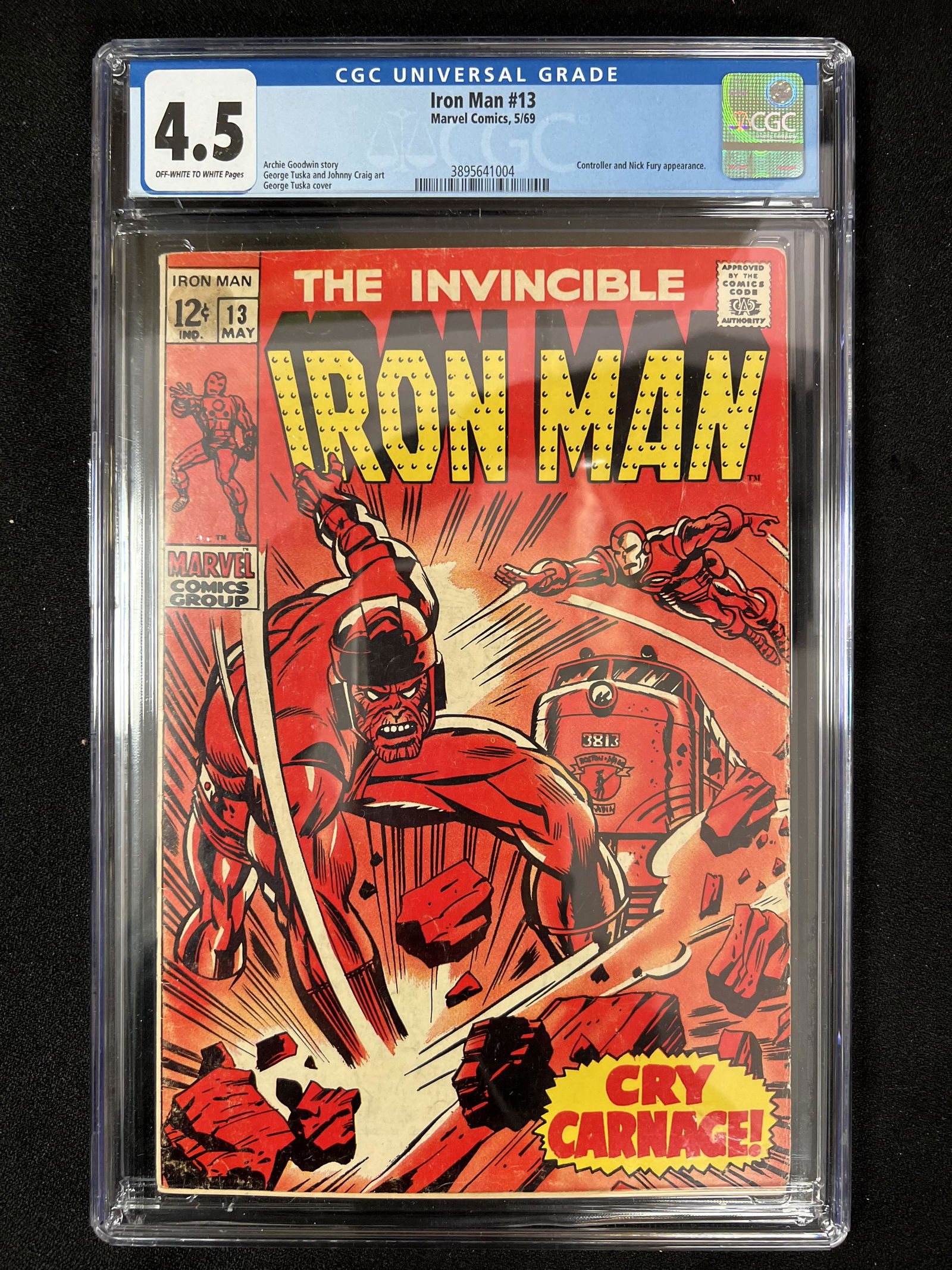 THE INVINCIBLE IRON MAN #13  CGC GRADED 4.5  MARVEL COMICS (1 of 1)