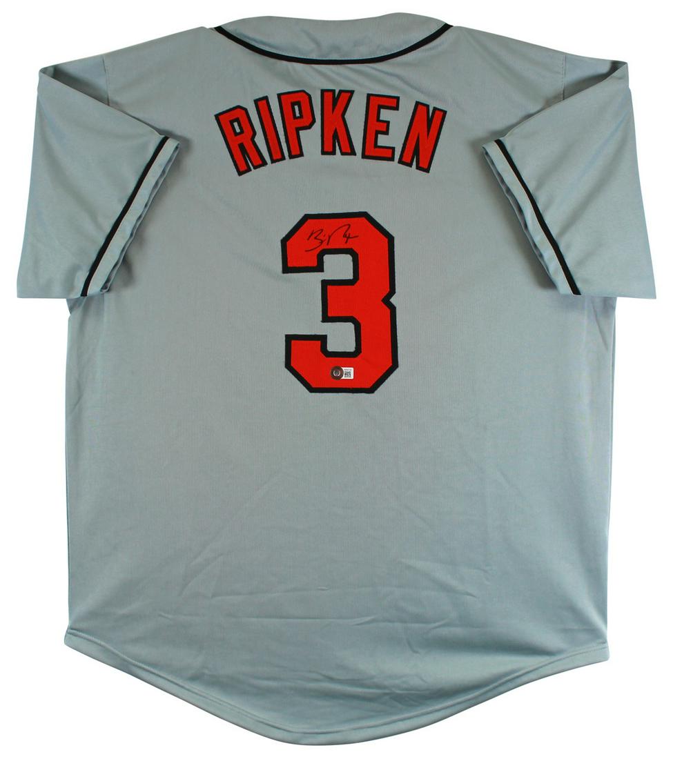 CAL RIPKEN SIGNED BALTIMORE ORIOLES BASEBALL JERSEY (BECKETT COA) (1 of 3)