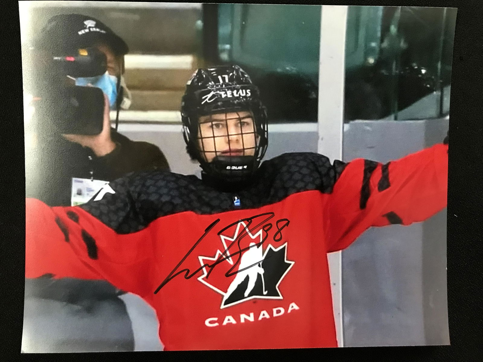 CONNOR BEDARD SIGNED TEAM CANADA 8 X 10 (GCG HOLO) (1 of 1)