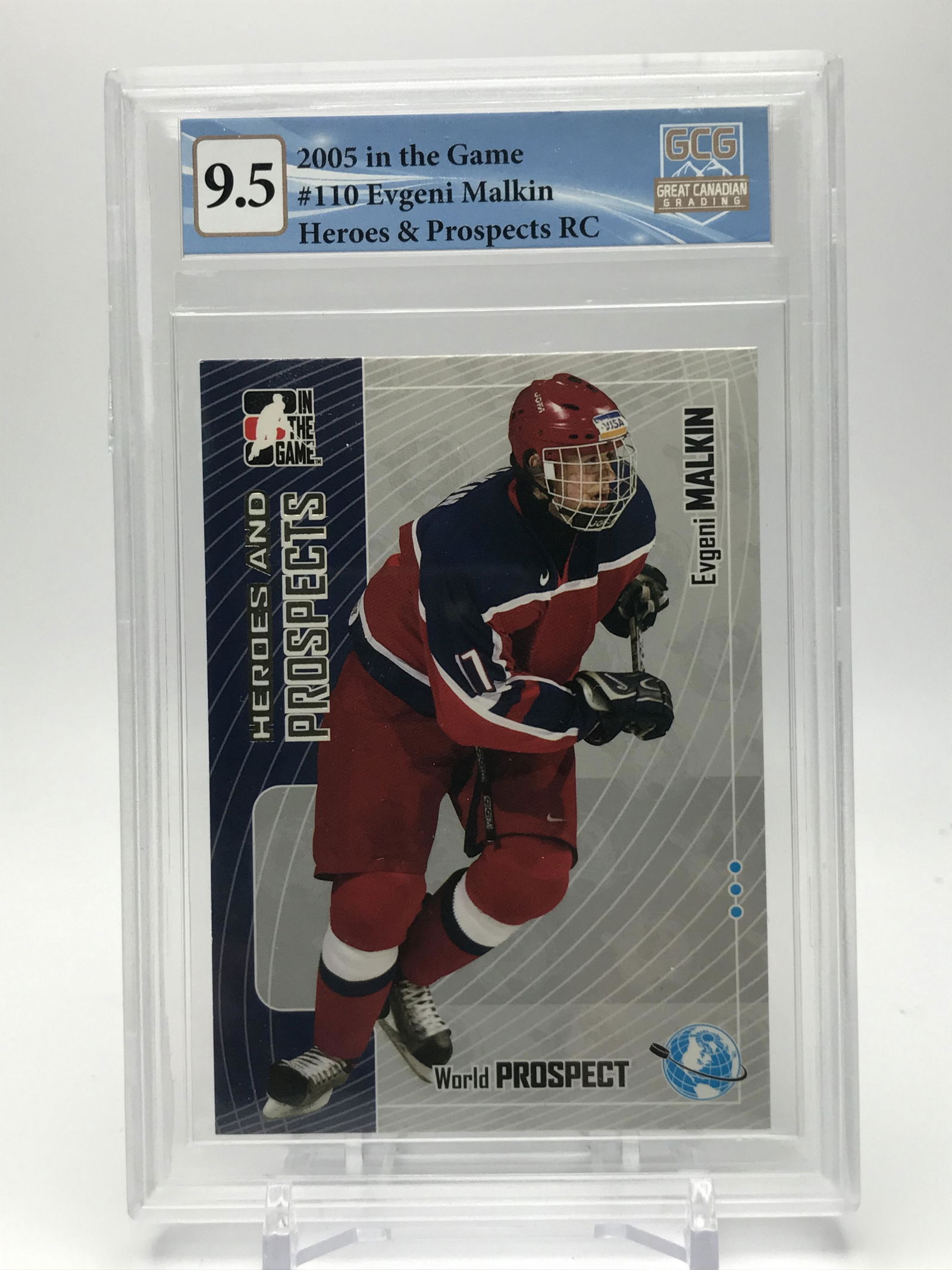 2005 CHL IN THE GAME EVGENI MALKIN HEROES AND PROSPECTS ROOKIE CARD (GCG 9.5) (1 of 2)