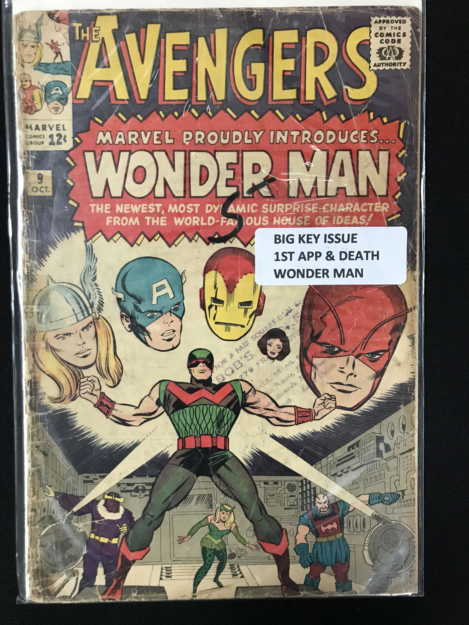 MARVEL COMICS THE AVENGERS NO.9 (1ST APP AND DEATH OF WONDER MAN) (1 of 1)
