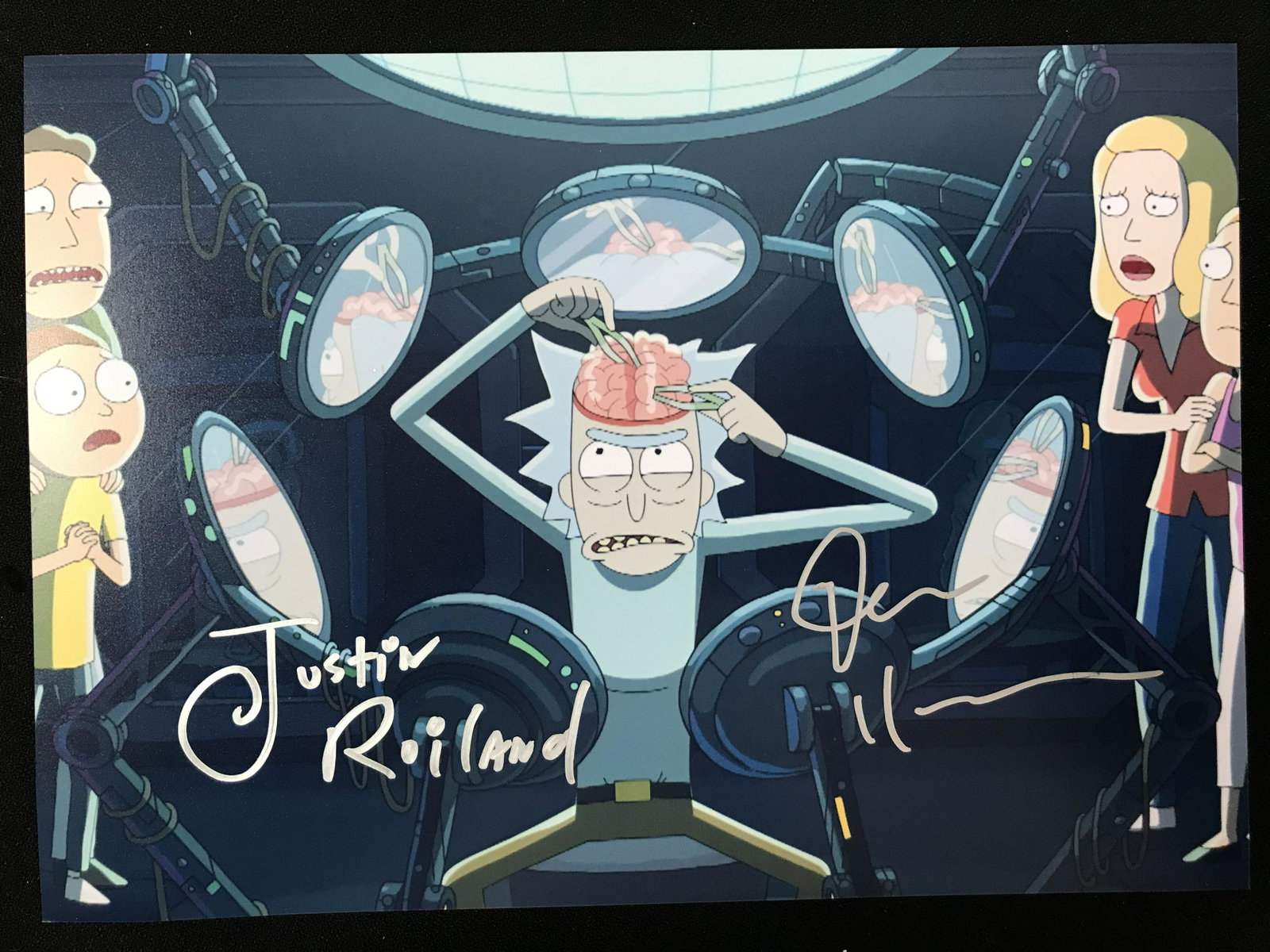 JUSTIN ROILAND AND DAN HARMON SIGNED RICK AND MORTY 8 X 10 (RA COA): JUSTIN ROILAND AND DAN HARMON SIGNED RICK AND MORTY 8 X 10 (RA COA)