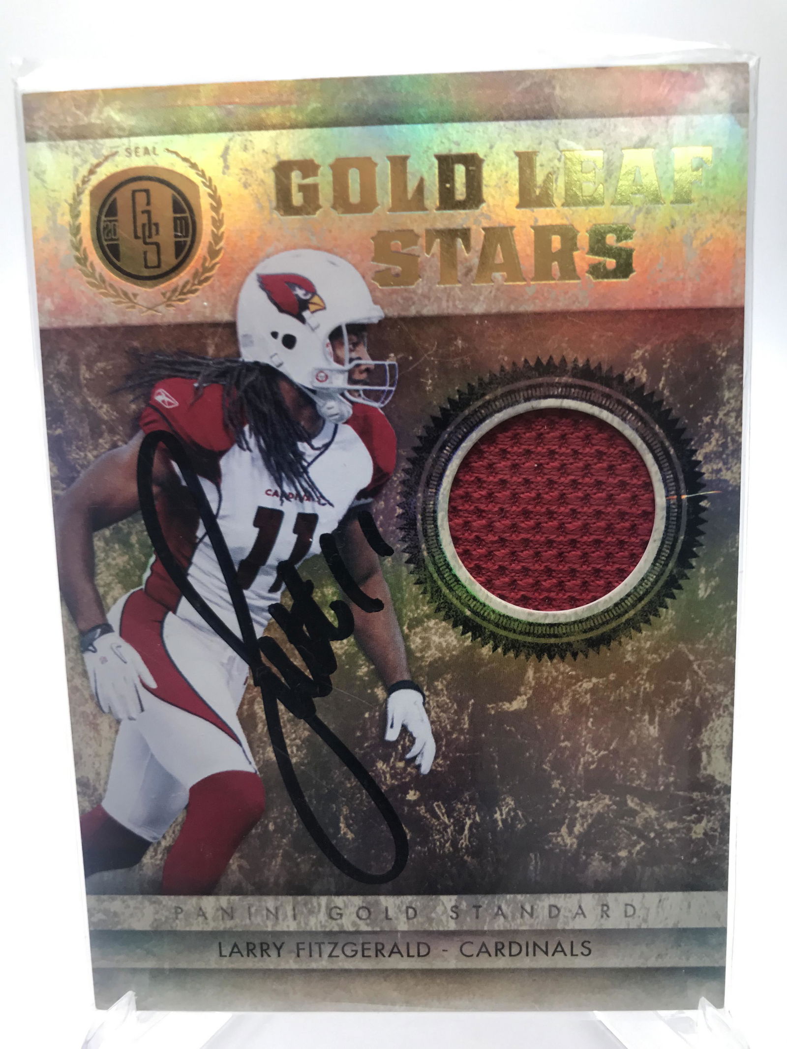 2011 PANINI GOLD STANDARD ROOKIE PATCH SIGNED LARRY FITZGERALD 89/99 (1 of 2)