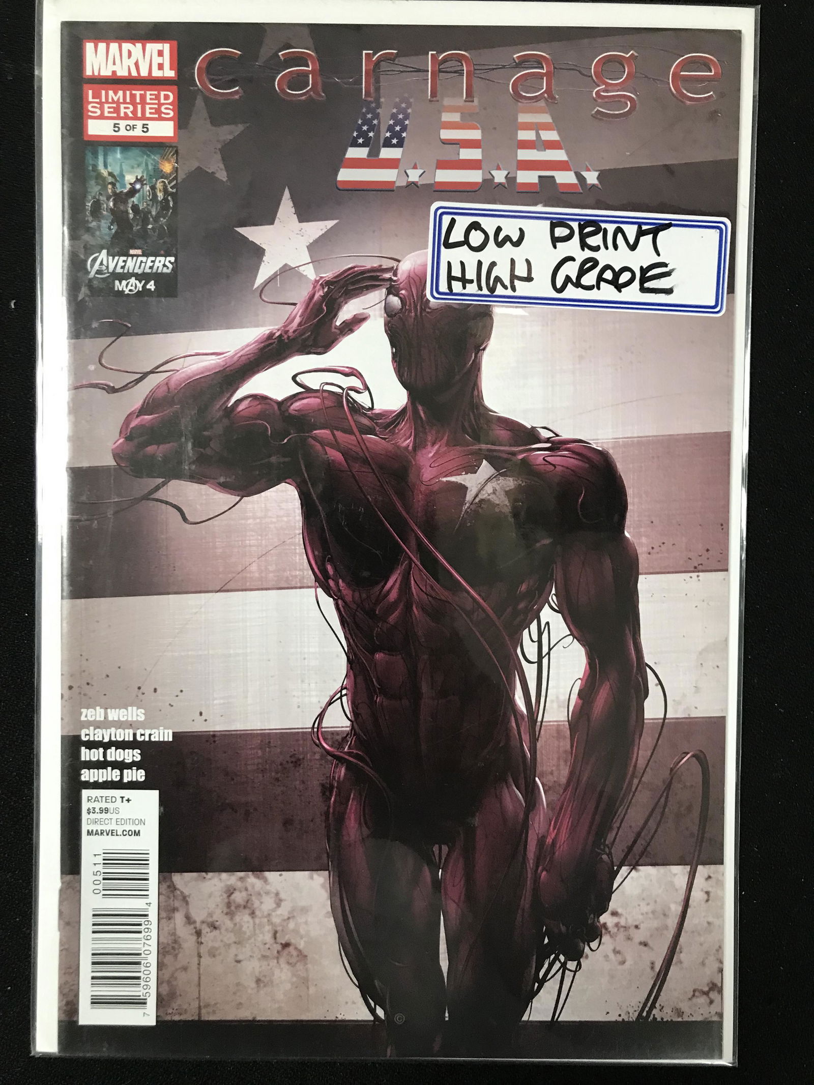 MARVEL COMICS CARNAGE USA NO. 5 (LOW PRINT HIGH GRADE) (1 of 1)