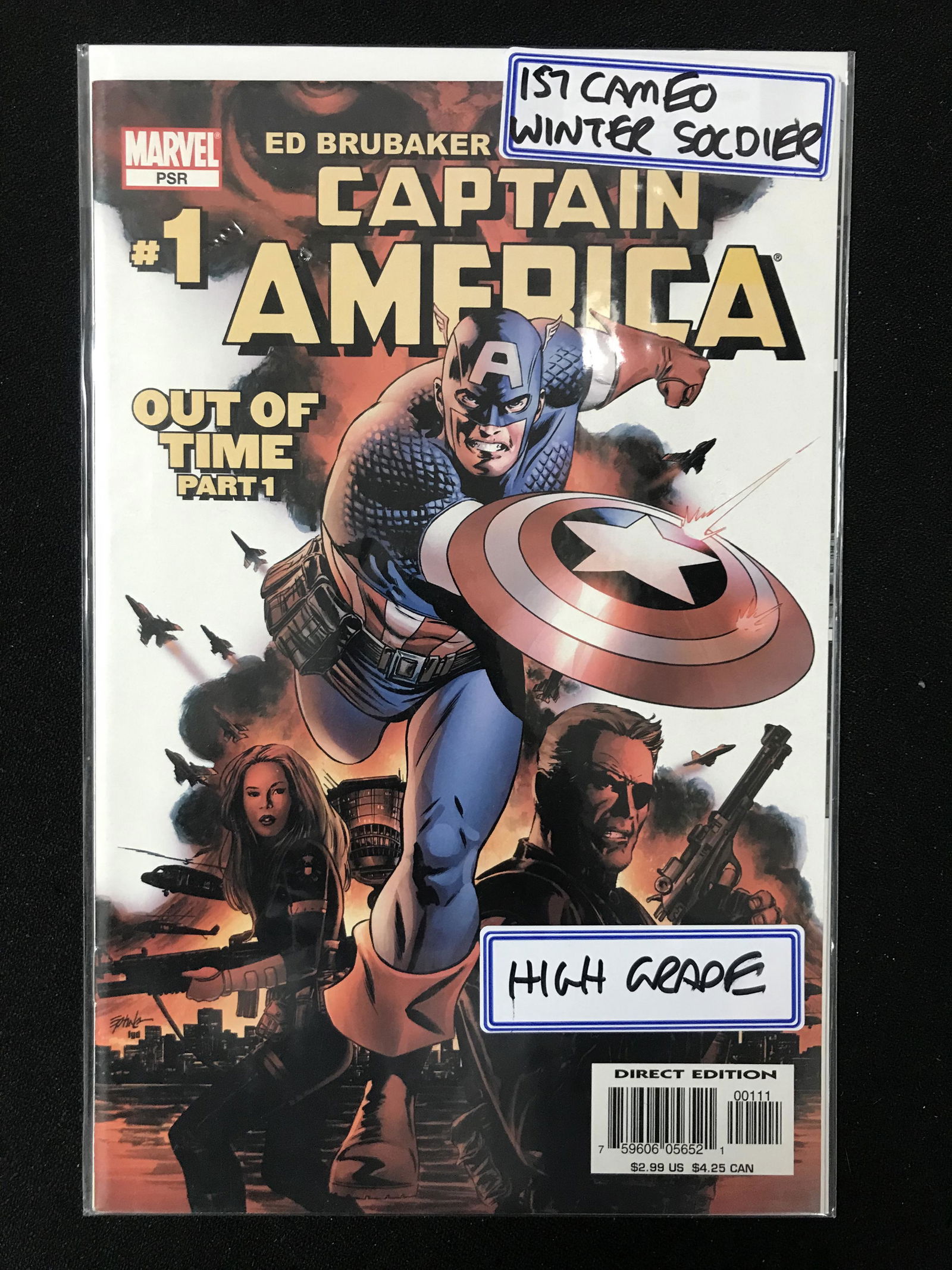 MARVEL COMICS CAPTAIN AMERICA NO. 1 (1ST CAMEO WINTER SOLDIER) (1 of 1)