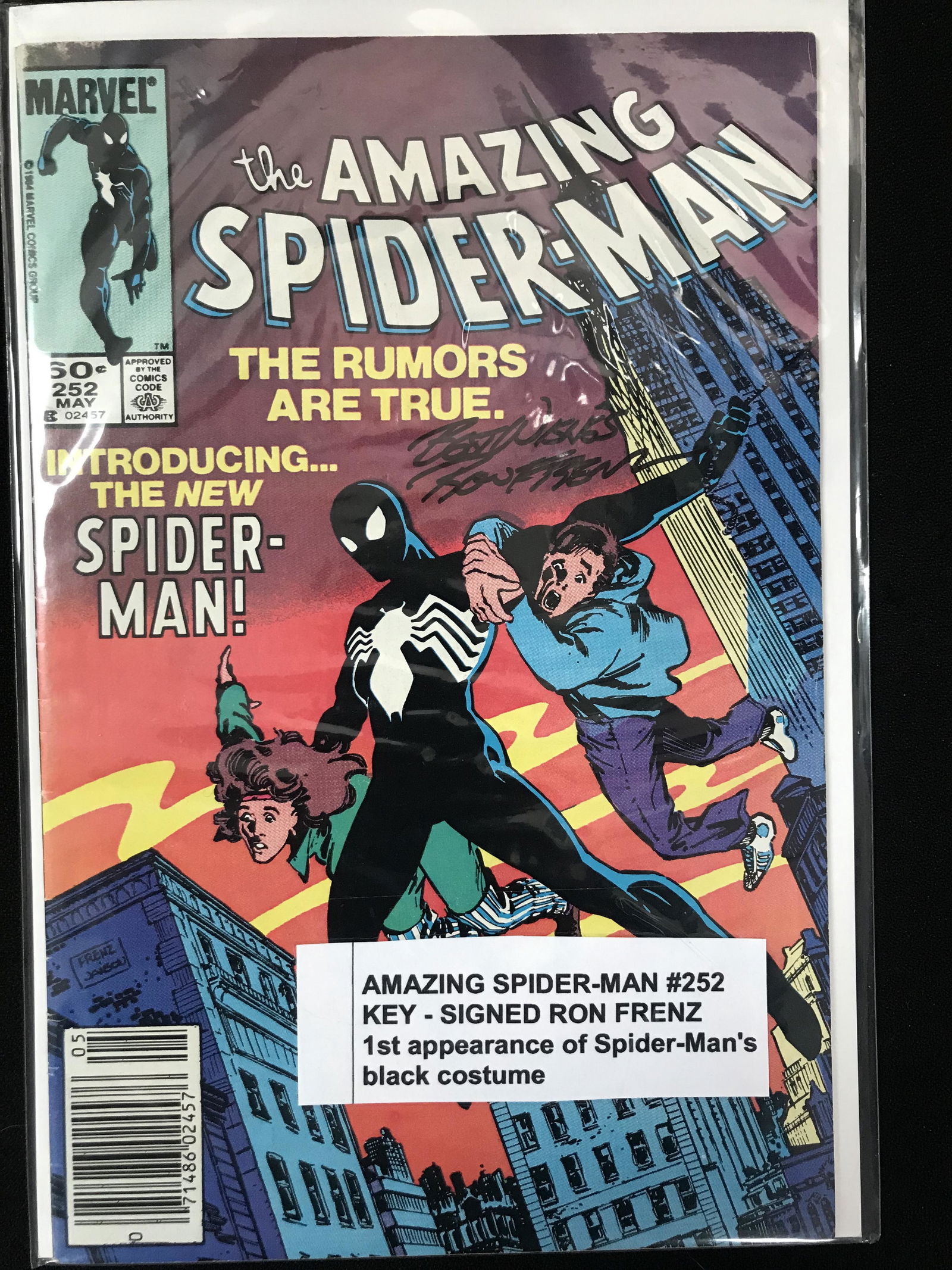 SIGNED MARVEL COMICS THE AMAZING SPIDER-MAN NO. 252 (1 of 2)