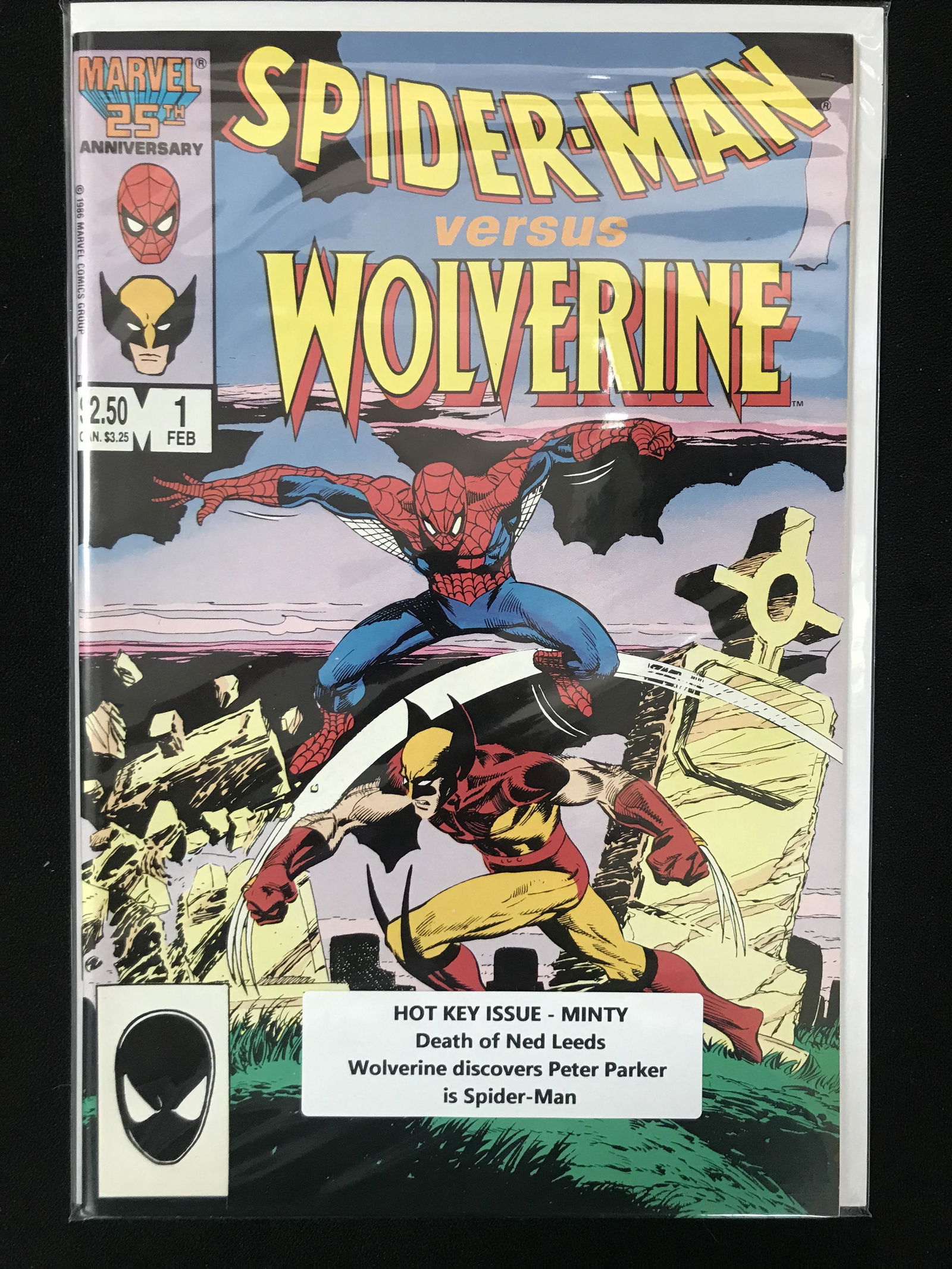 MARVERL COMICS #1 SPIDERMAN VS WOLVERINE (WOLVERINE DISCOVERS PETER PARKER IS SPIDERMAN) (1 of 1)