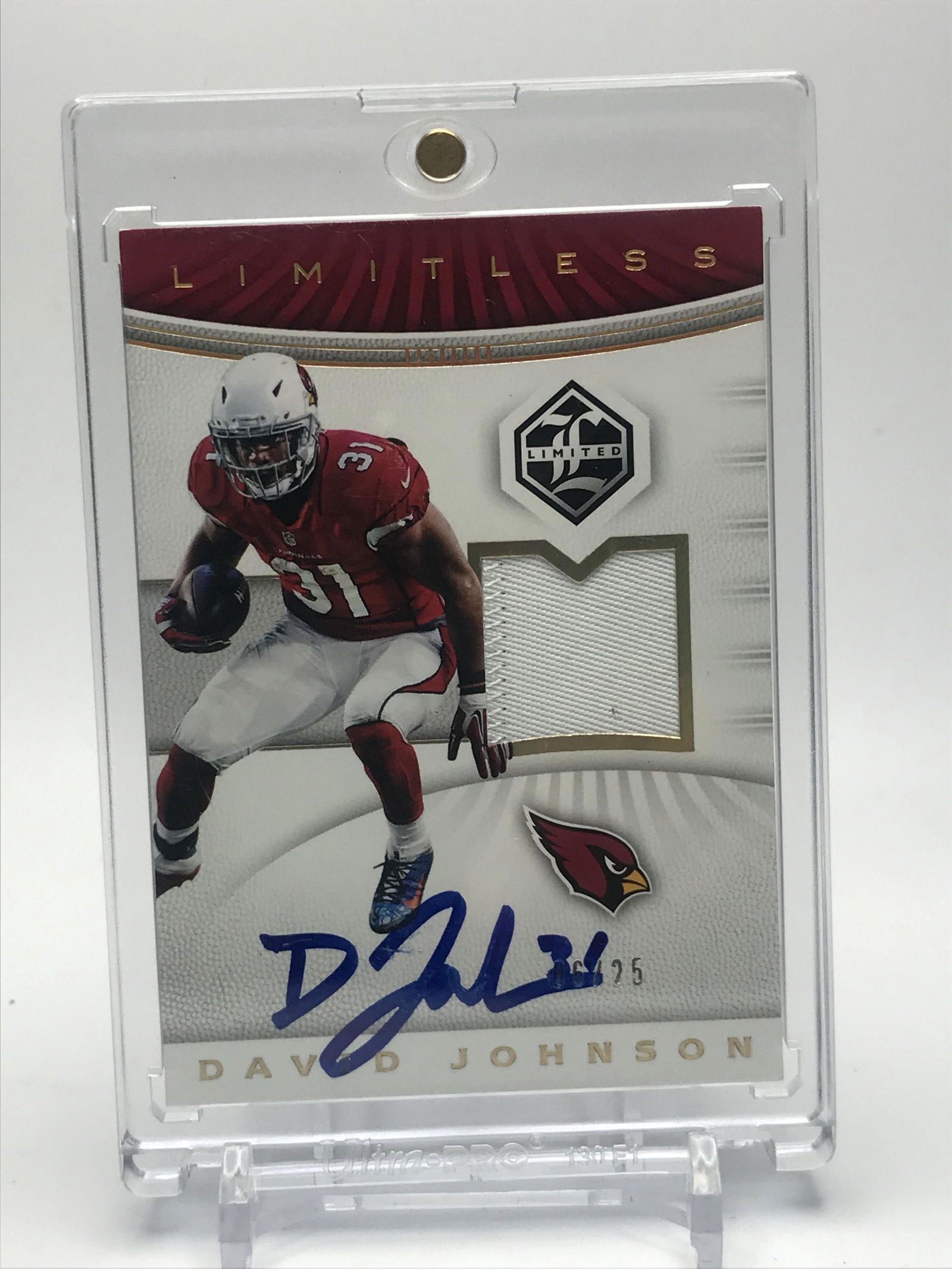 2017 PANINI #LM-DJ DAVID JOHNSON 6/25 LIMITLESS AUTOGRAPHED: 2017 PANINI #LM-DJ DAVID JOHNSON 6/25 LIMITLESS AUTOGRAPHED