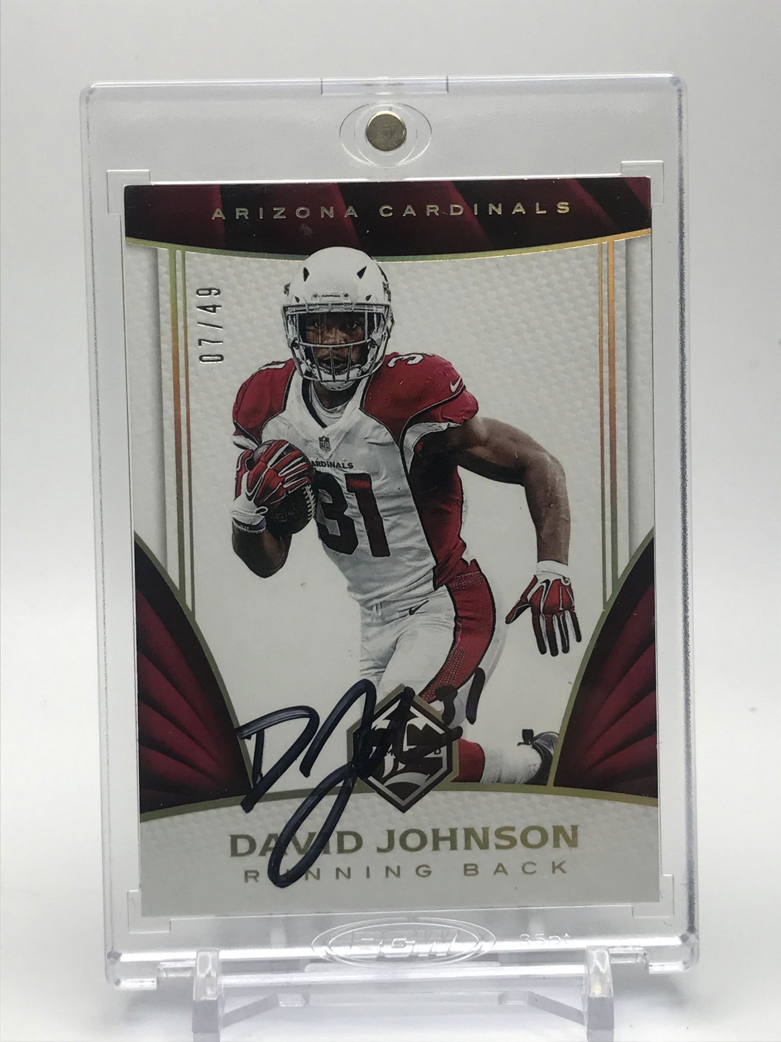 2016 PANINI #58 DAVID JOHNSON 07/49 AUTOGRAPHED: 2016 PANINI #58 DAVID JOHNSON 07/49 AUTOGRAPHED