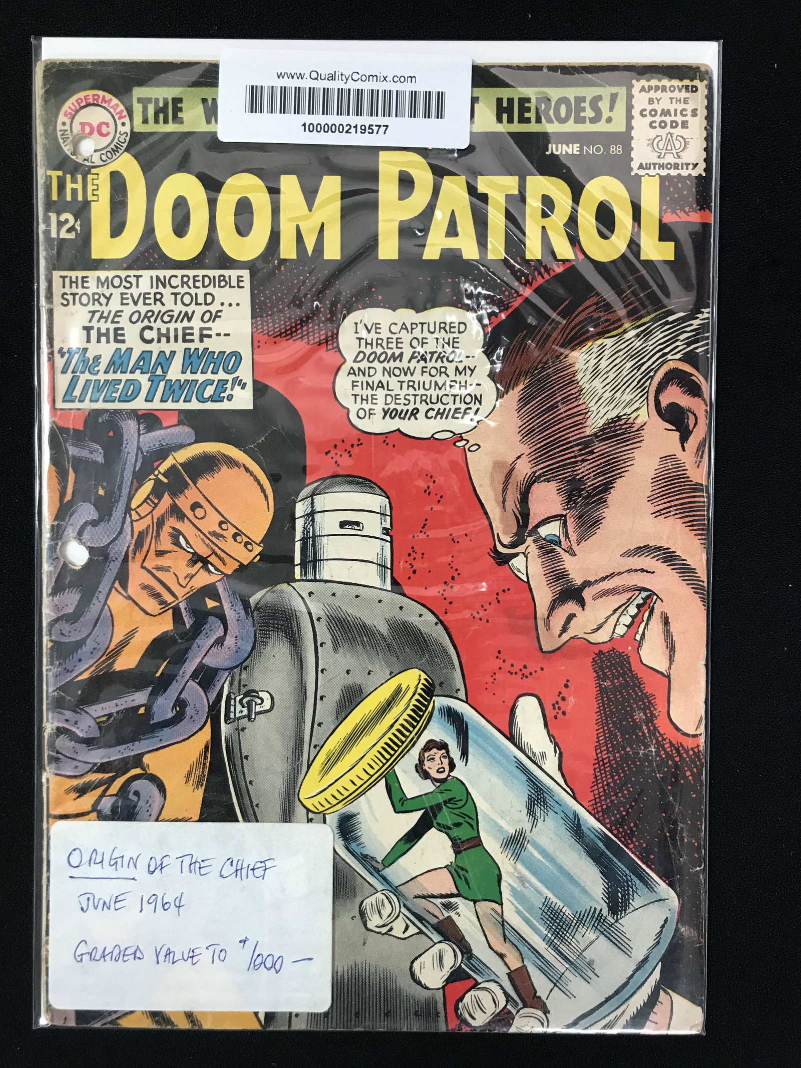 1964 DC COMICS THE DOOM PATROL NO. 88 (1 of 1)