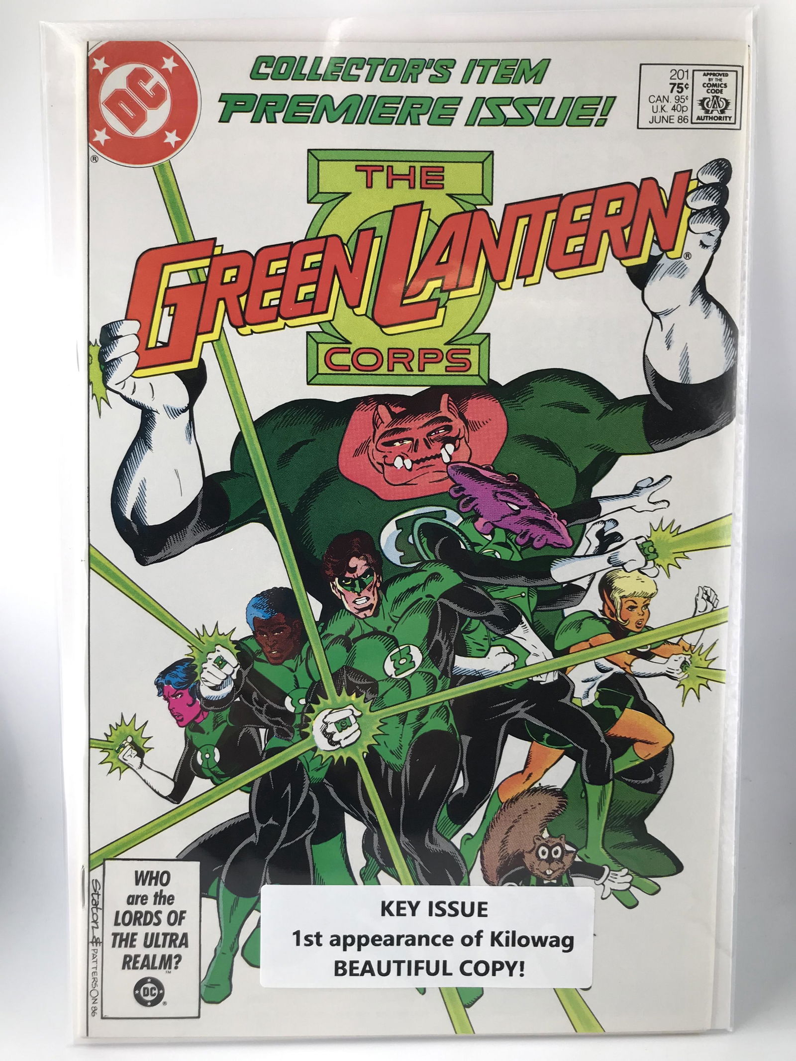 GREEN LANTERN #201 KEY ISSUE 1ST APP OF KILOWAG   (DC COMICS) (1 of 1)