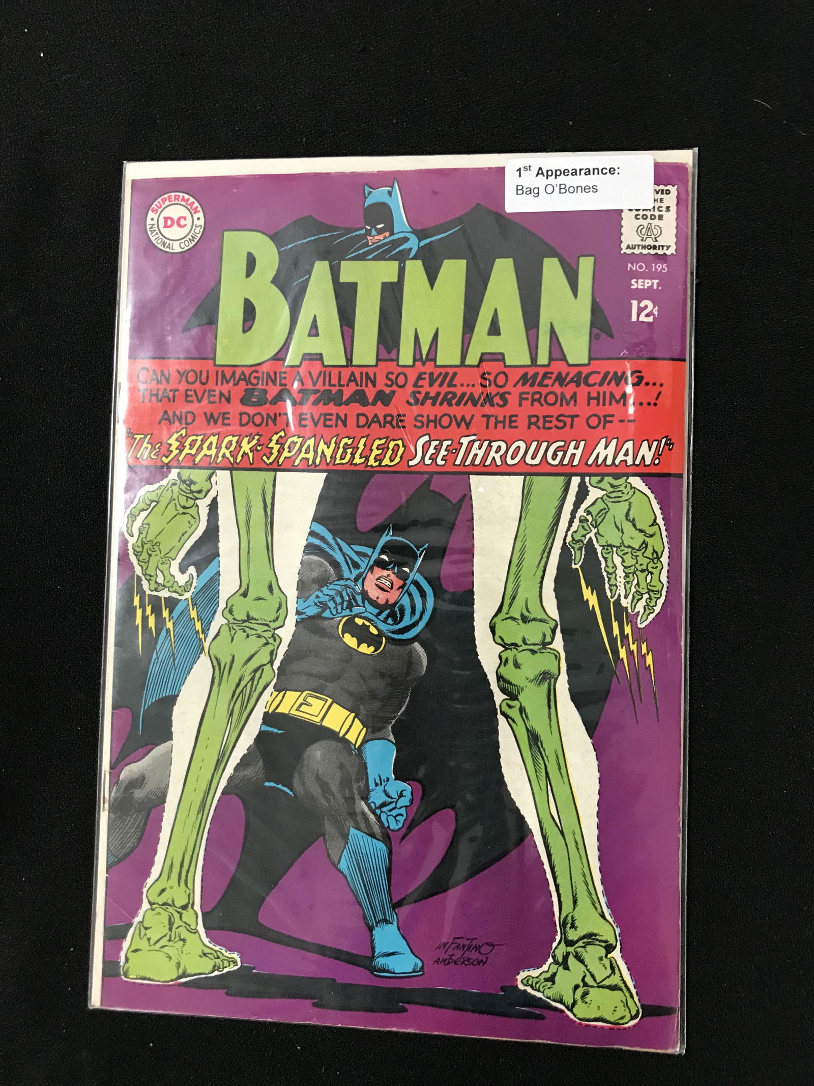 DC COMICS NO. 195 BATMAN ( 1ST APPEARNACE OF BAG OF BONES) (1 of 1)