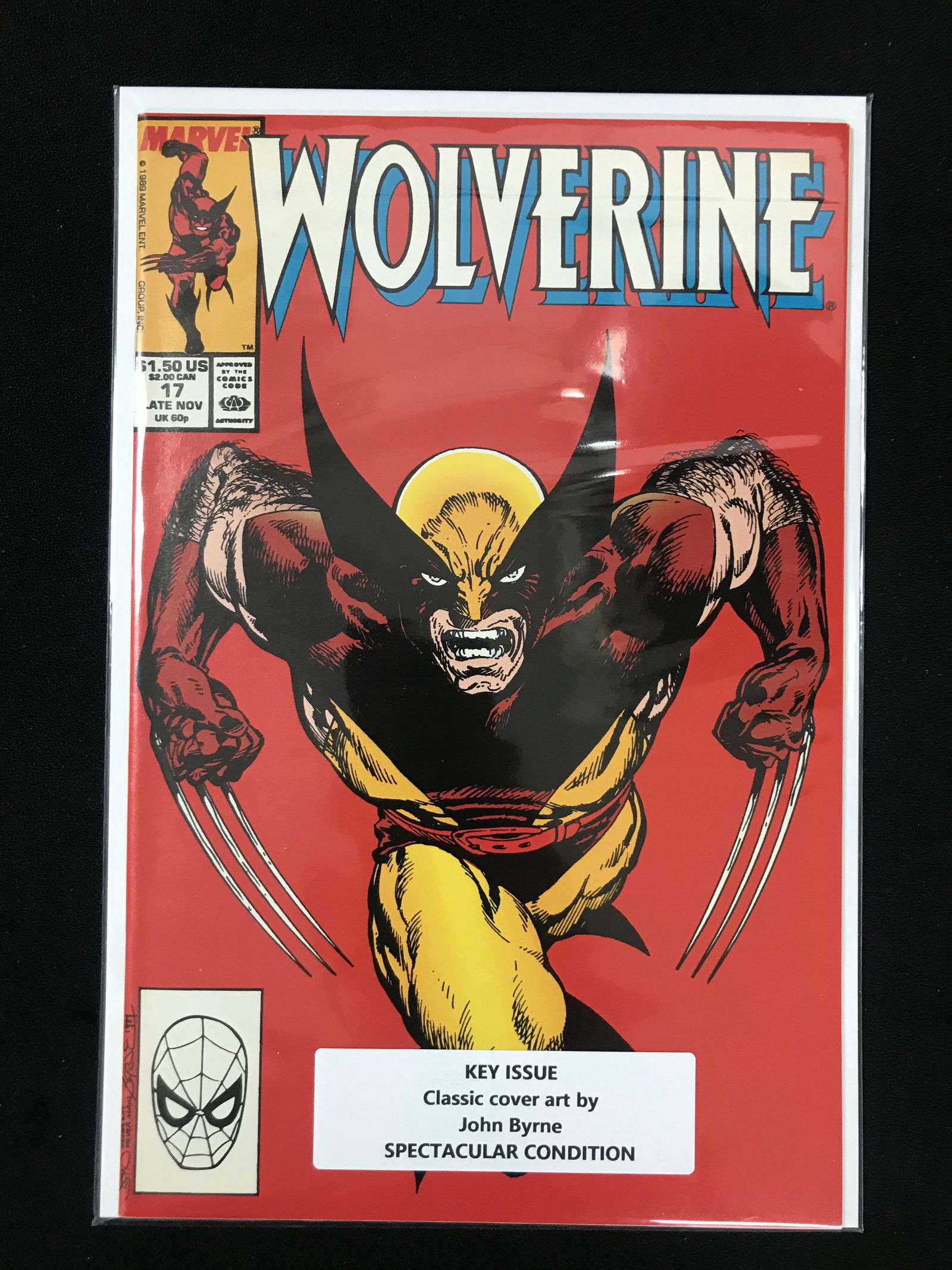 MARVEL COMICS NO.17 WOLVERINE (COVER BY JOHN BYRNE) (1 of 1)