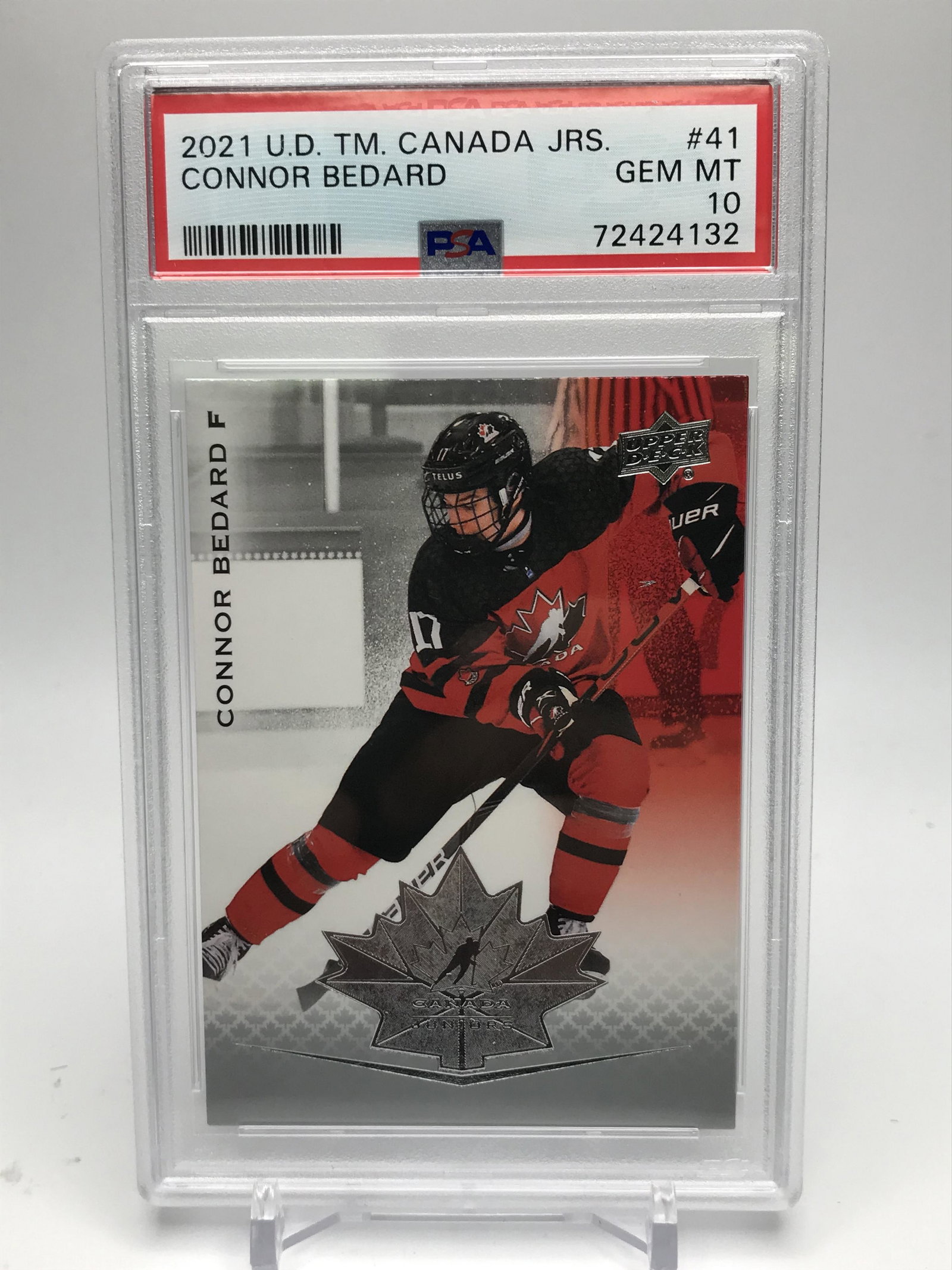 2021 UD TM CANADA JRS CONNOR BEDARD NO. 41 (PSA 10): 2021 UD TM CANADA JRS CONNOR BEDARD NO. 41 (PSA 10)