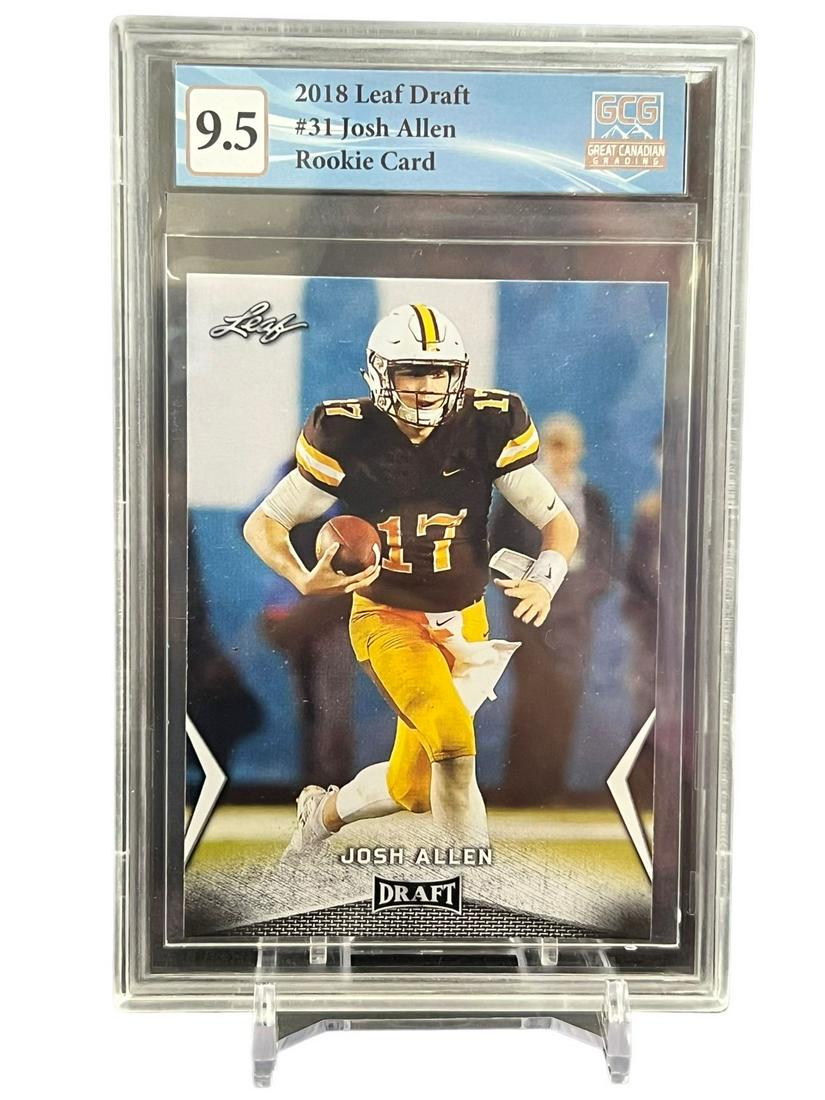 2018 LEAF DRAFT JOSH ALLEN NO. 31 RC (GCG 9.5) (1 of 1)