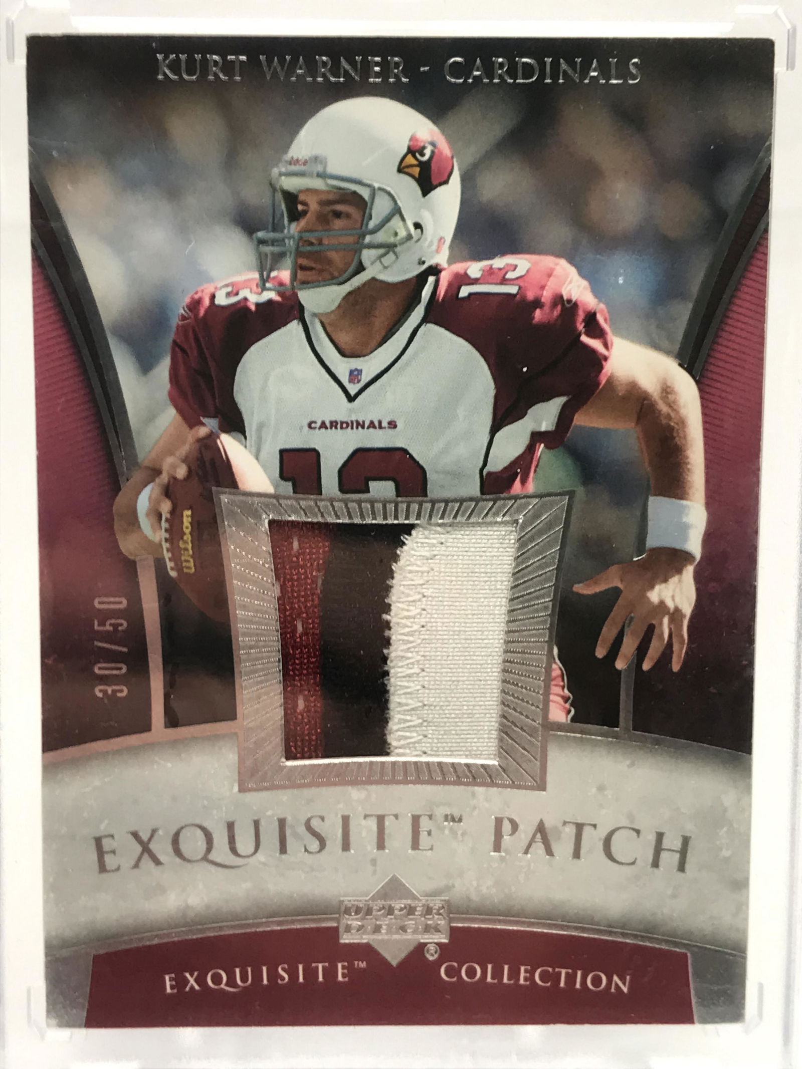 2006 UD KURT WARNER NO. EP-KW PATCH CARD 30/50 (1 of 2)