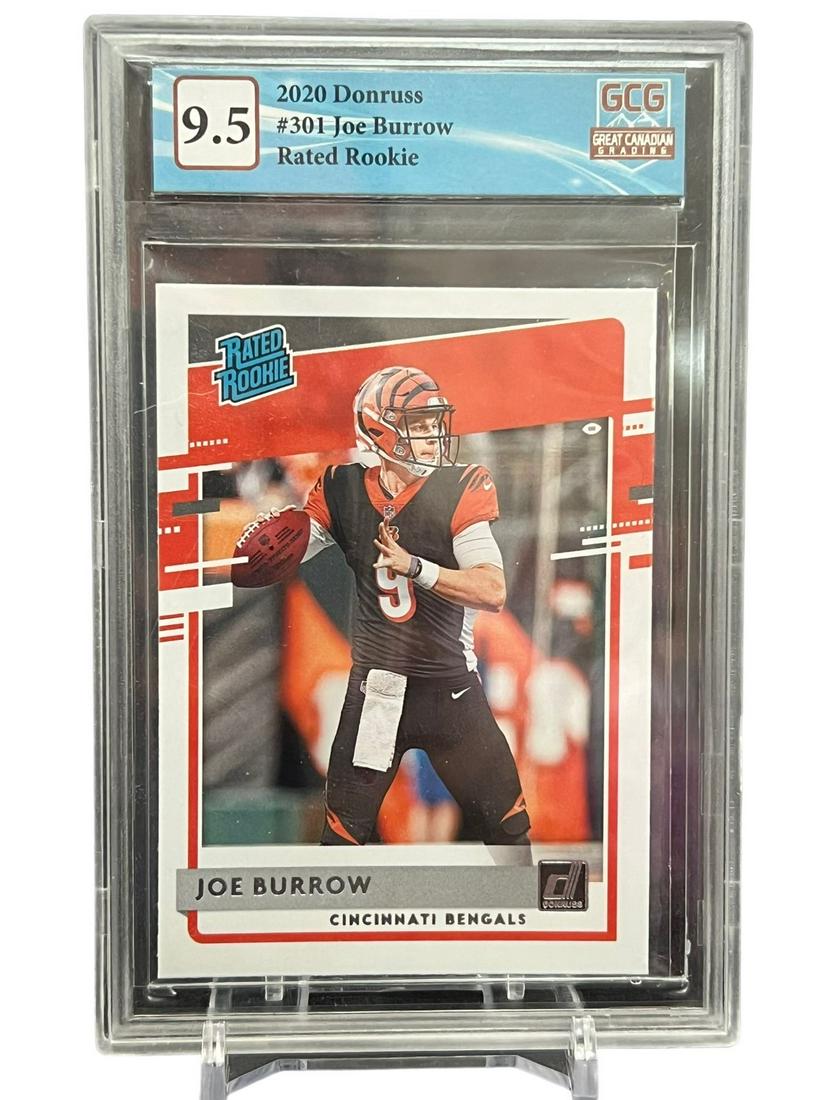 2020 DONRUSS JOE BURROW NO. 301 RATED ROOKIE (GCG 9.5) (1 of 2)