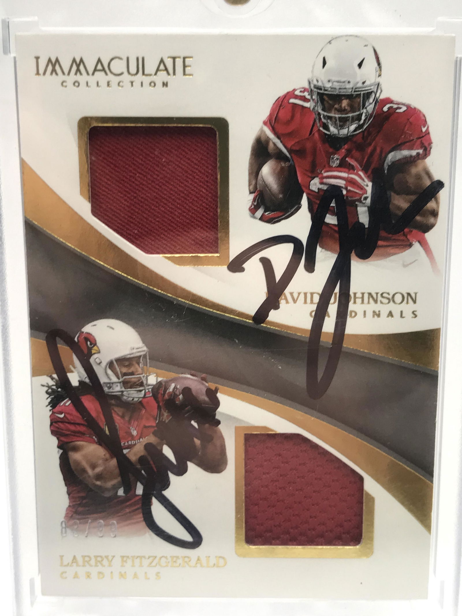 2017 PANINI IMMACULATE DAVID JOHNSON NO. DU-11 PATCH AUTO 88/99: 2017 PANINI IMMACULATE DAVID JOHNSON NO. DU-11 PATCH AUTO 88/99