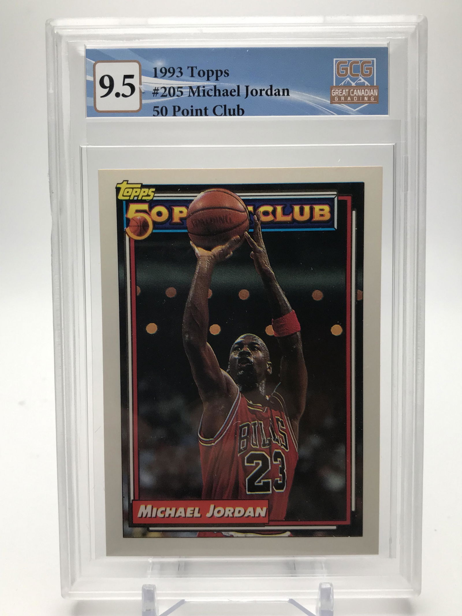 1993 TOPPS #205 MICHAEL JORDAN 50 POINT CLUB GCG GRADED 9.5 (1 of 2)