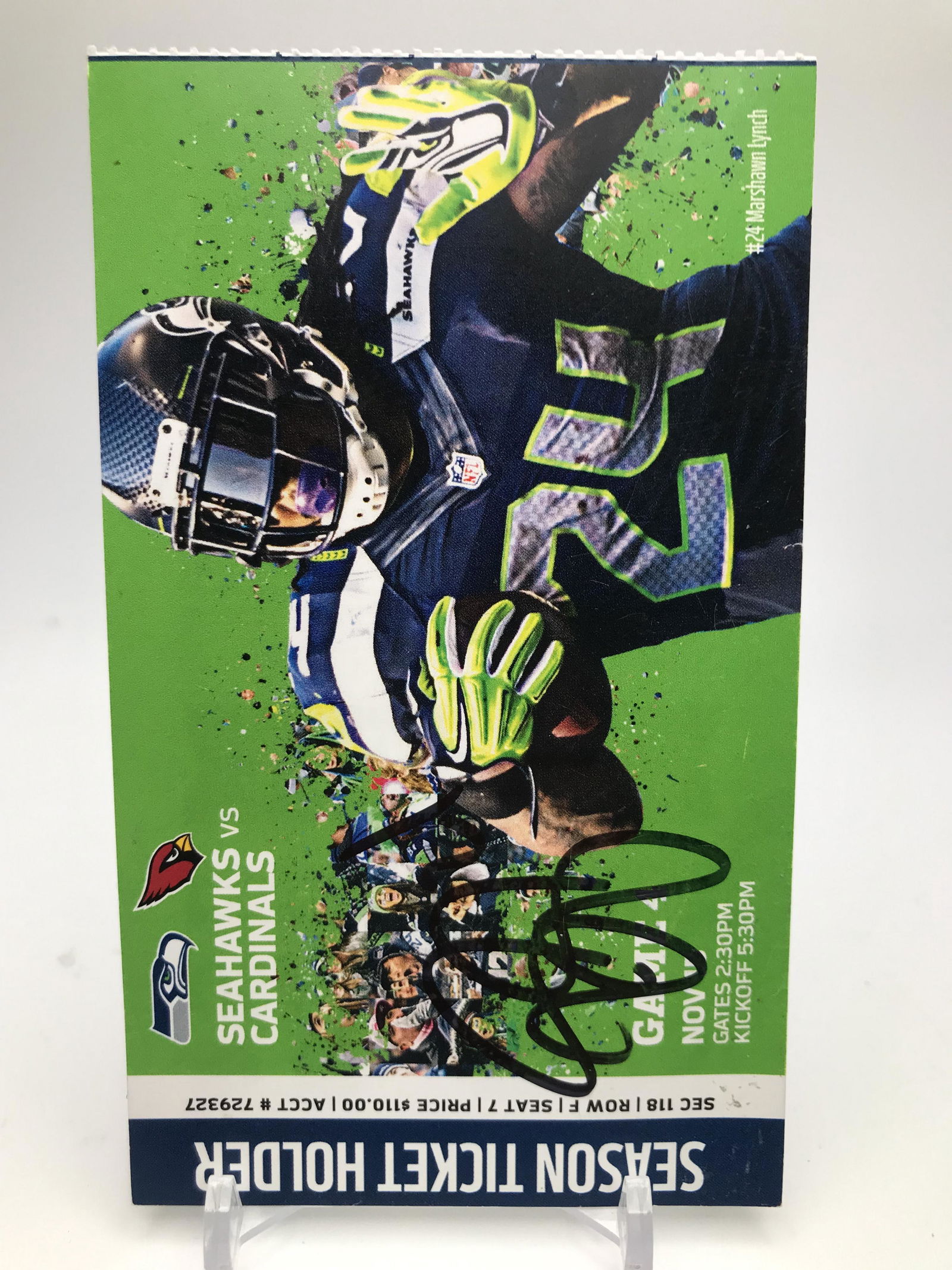 PATRICK PETERSON SIGNED OFFICIAL GAME TICKET (1 of 2)
