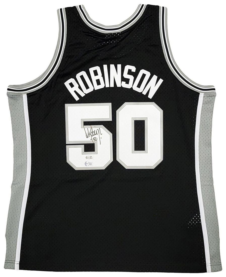 DAVID ROBINSON SIGNED SAN ANTONIO SPURS MITCHELL AND NESS JERSEY (BECKETT COA) (1 of 4)