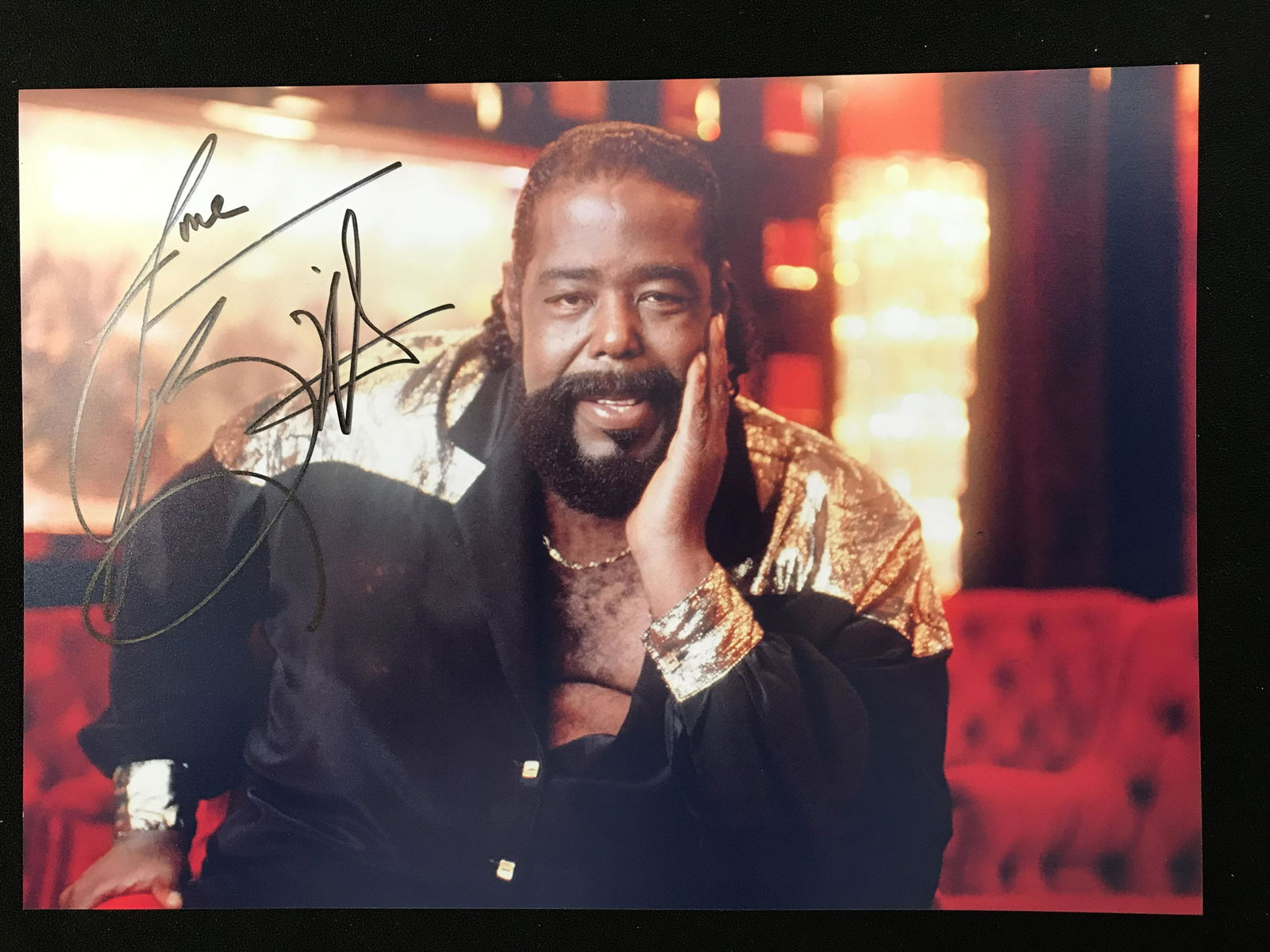 BARRY WHITE SIGNED 8 X 10 (RA COA) (1 of 2)