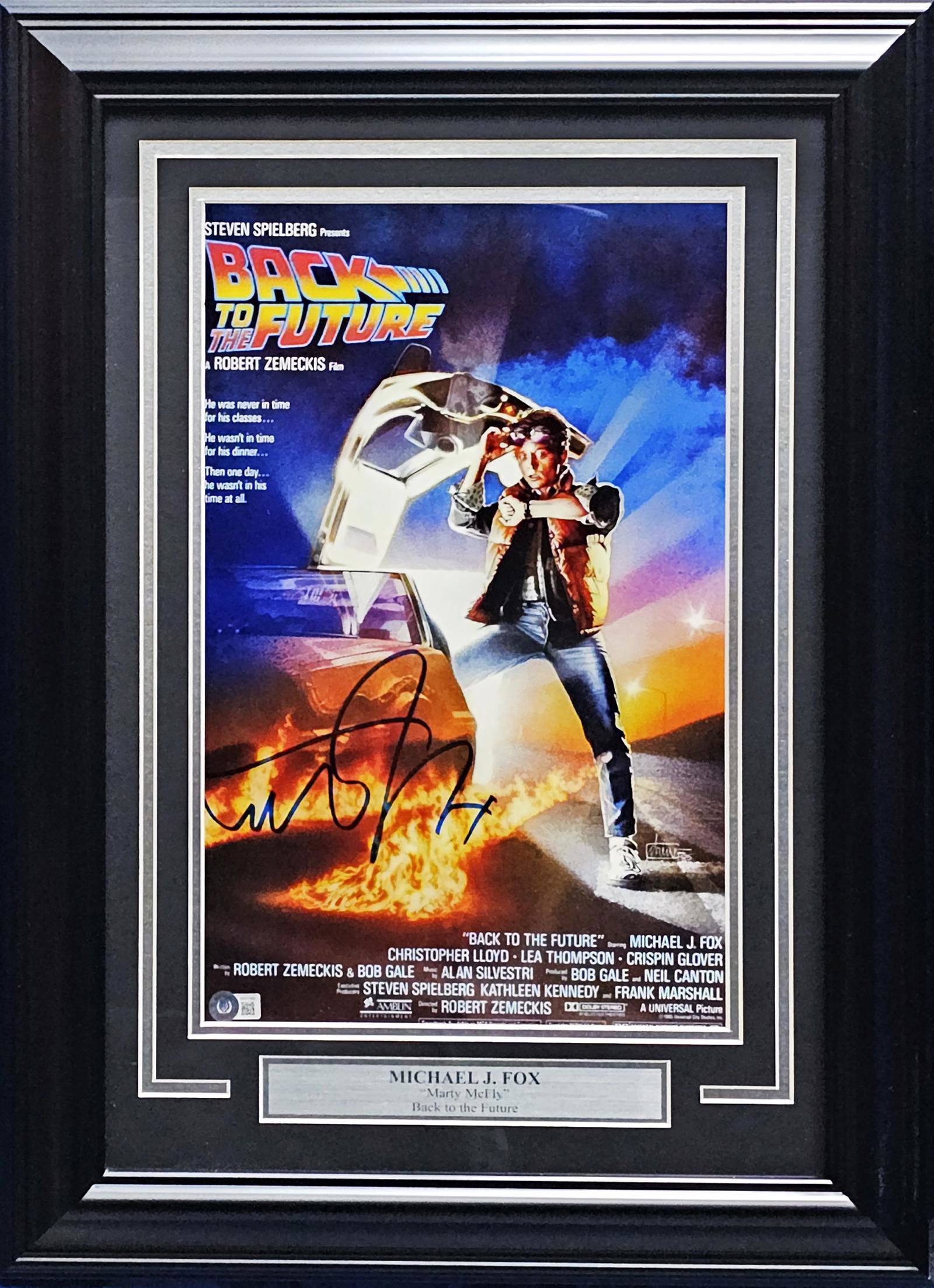 MICHAEL J FOX SIGNED AND CUSTOM FRAMED 11 X 18 (FROZEN POND COA) (1 of 1)