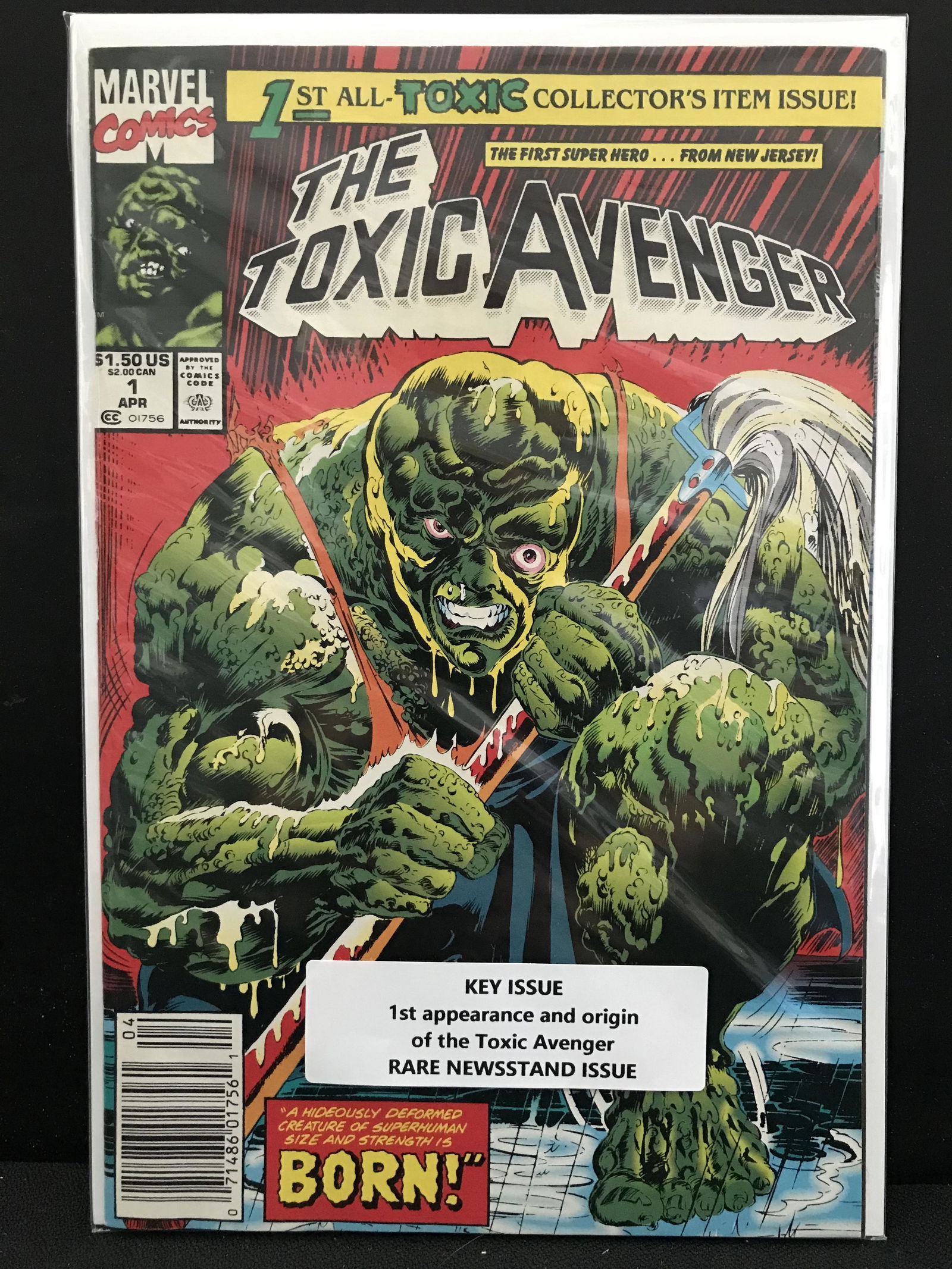 MARVEL COMICS NO.1 THE TOXIC AVENGER (1ST APPEARANCE NAD ORIGIN OF THE TOXIC AVENGER) (1 of 1)