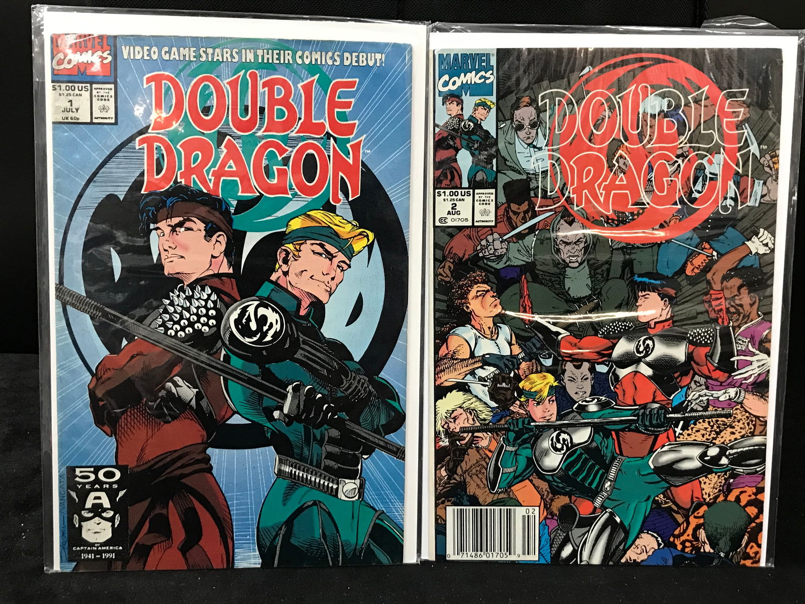 DOUBLE DRAGON #1 AND #2 (MARVEL COMICS) (1 of 1)