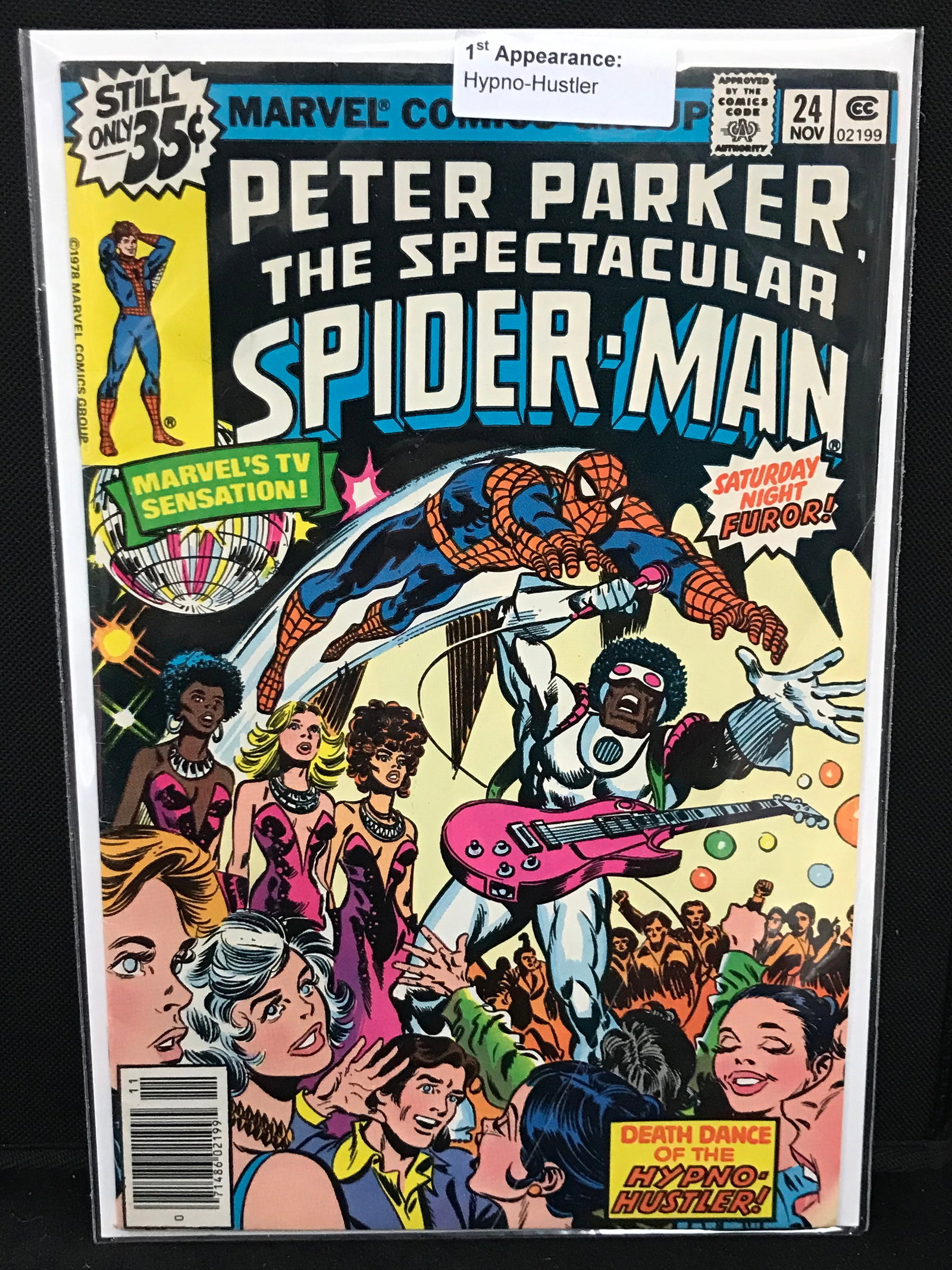 MARVEL COMICS NO.24 PETER PARKER, THE SPECTACULAR SPIDERMAN (1ST APP HYPNO-HUSTLER): Prices are in Canadian dollars