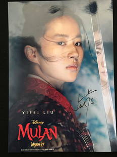 YIFEI CRYSTAL LIU SIGNED MULAN MOVIE 8X10 (RA COA): YIFEI CRYSTAL LIU SIGNED MULAN MOVIE 8X10 (RA COA)