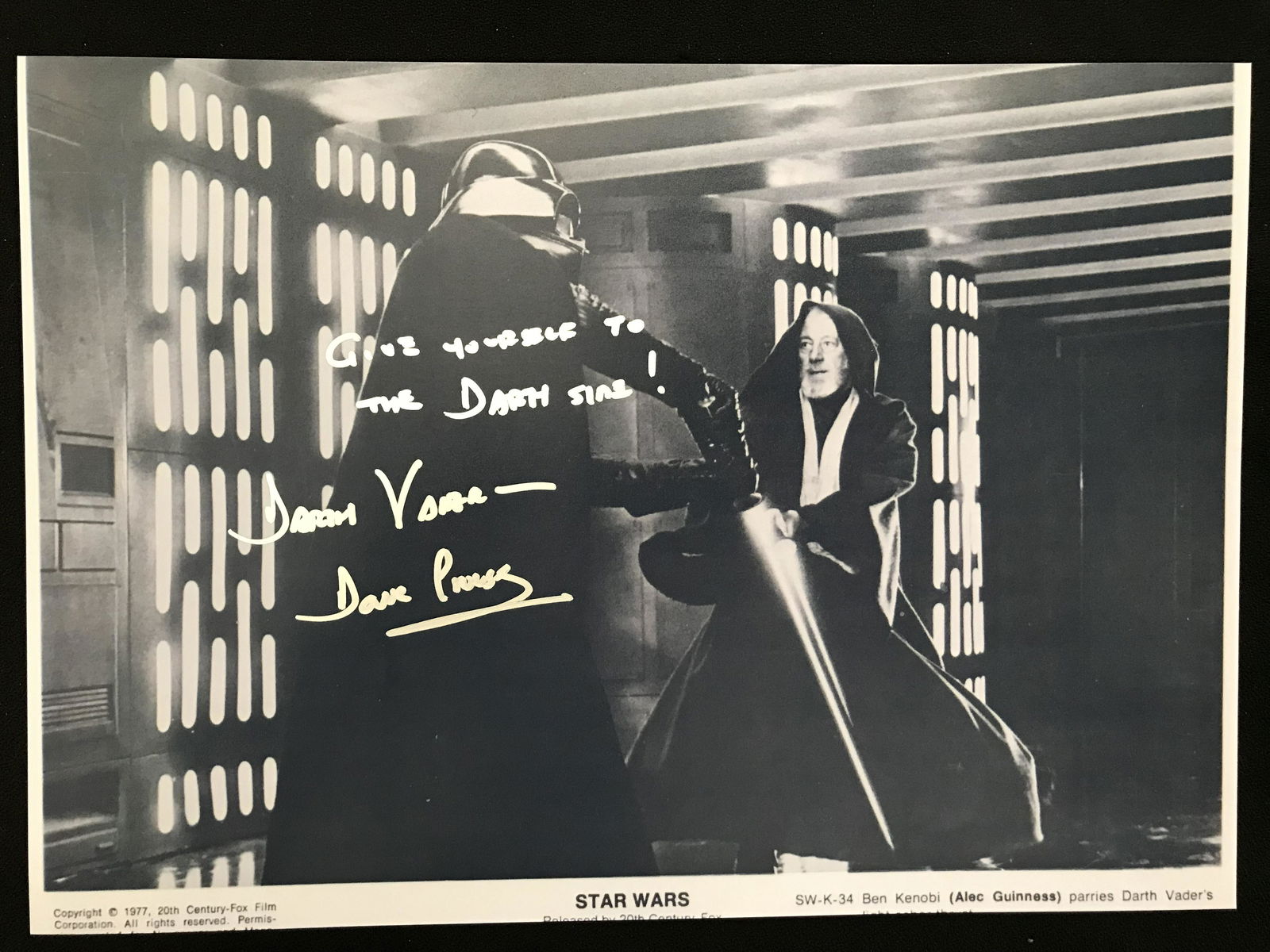 DAVE PROWSE SIGNED STAR WARS 8X10 (RA COA) (1 of 2)