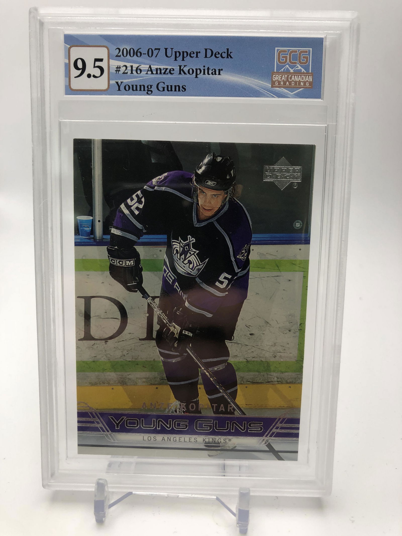 2006-07 UPPER DECK NO.216 ANZE KOPITAR YOUNG GUNS GCG GRADED 9.5 (1 of 2)