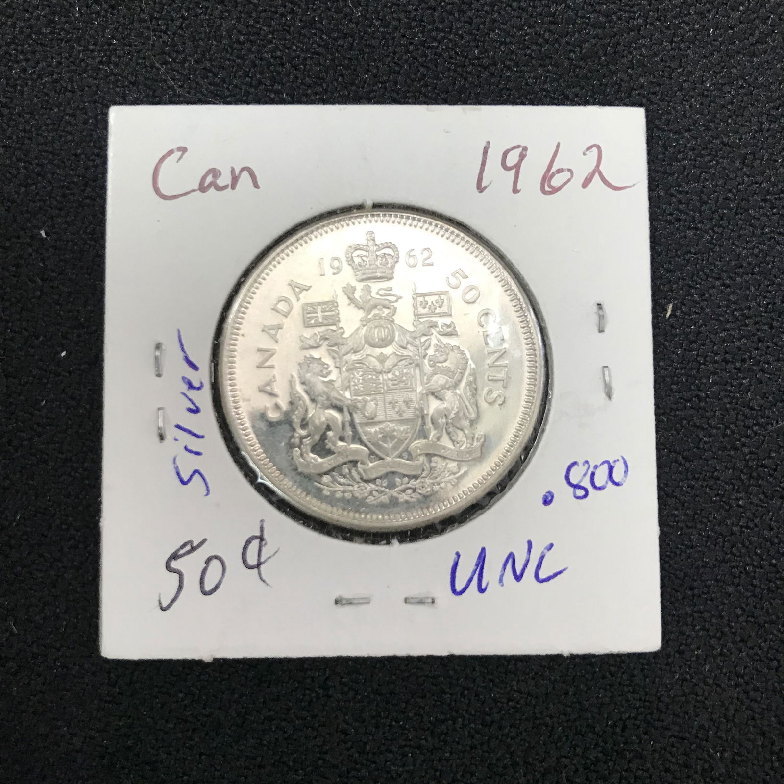 CANADIAN 1962  50 CENTS UNCIRCULATED .800 SILVER (1 of 1)