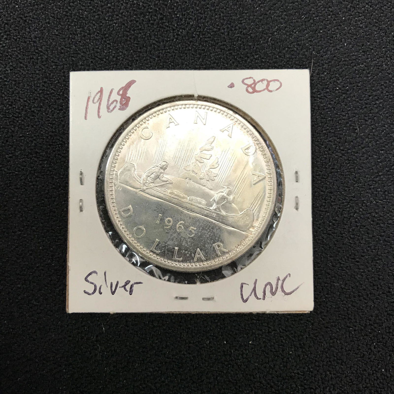 1965 CANADIAN SILVER DOLLAR UNCIRCULATED  .800 SILVER (1 of 1)