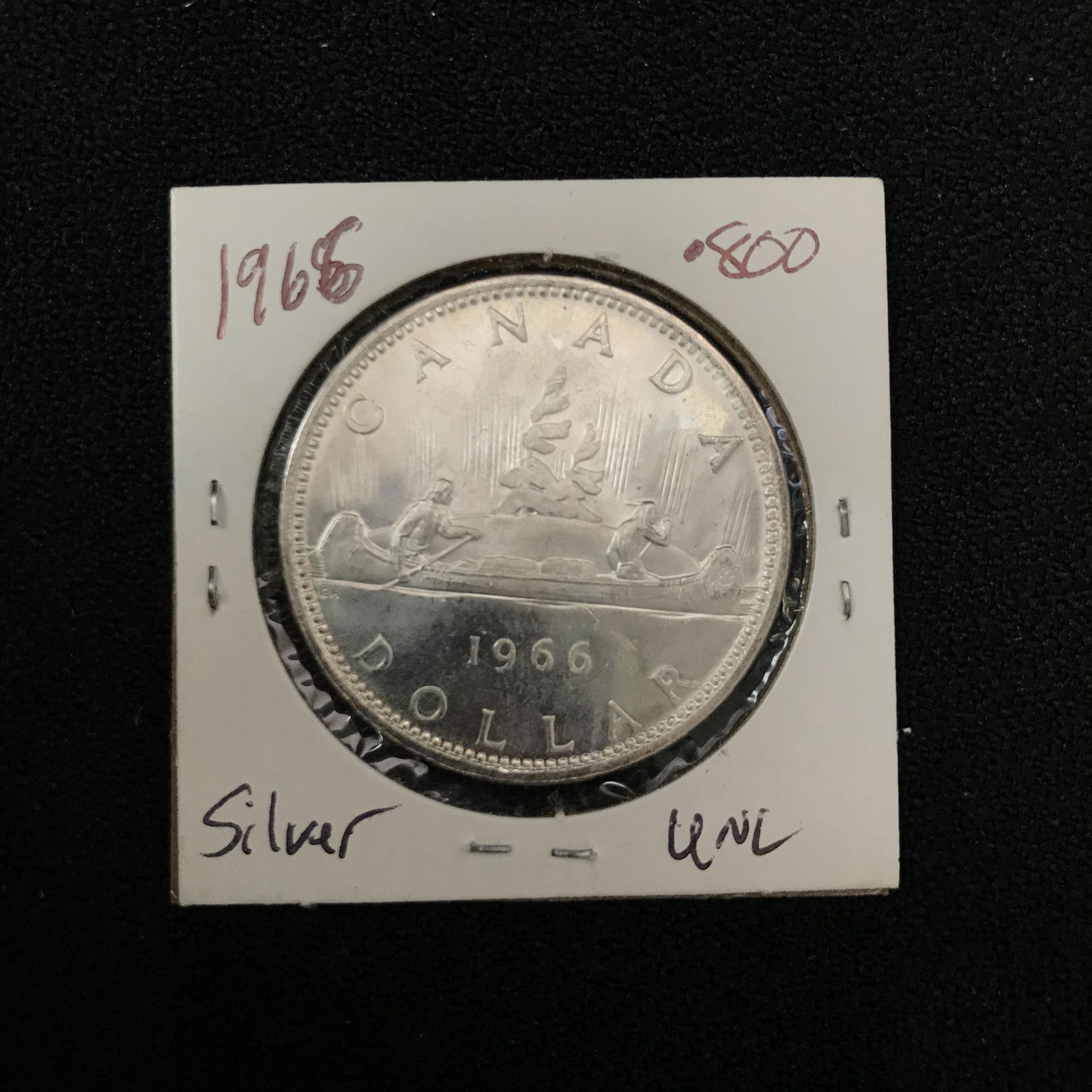 1965 CANADIAN SILVER DOLLAR UNCIRCULATED  .800 SILVER (1 of 1)