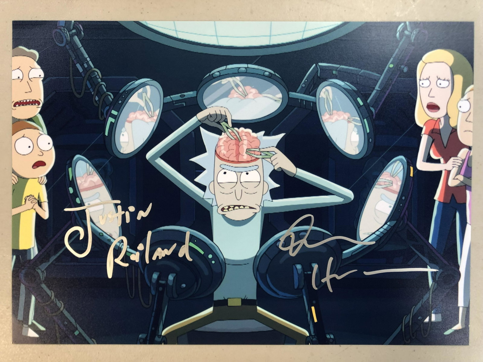 JUSTIN ROILAND AND DAN HARMON SIGNED RICK AND MORTY 8 X 10 (RA COA): JUSTIN ROILAND AND DAN HARMON SIGNED RICK AND MORTY 8 X 10 (RA COA)