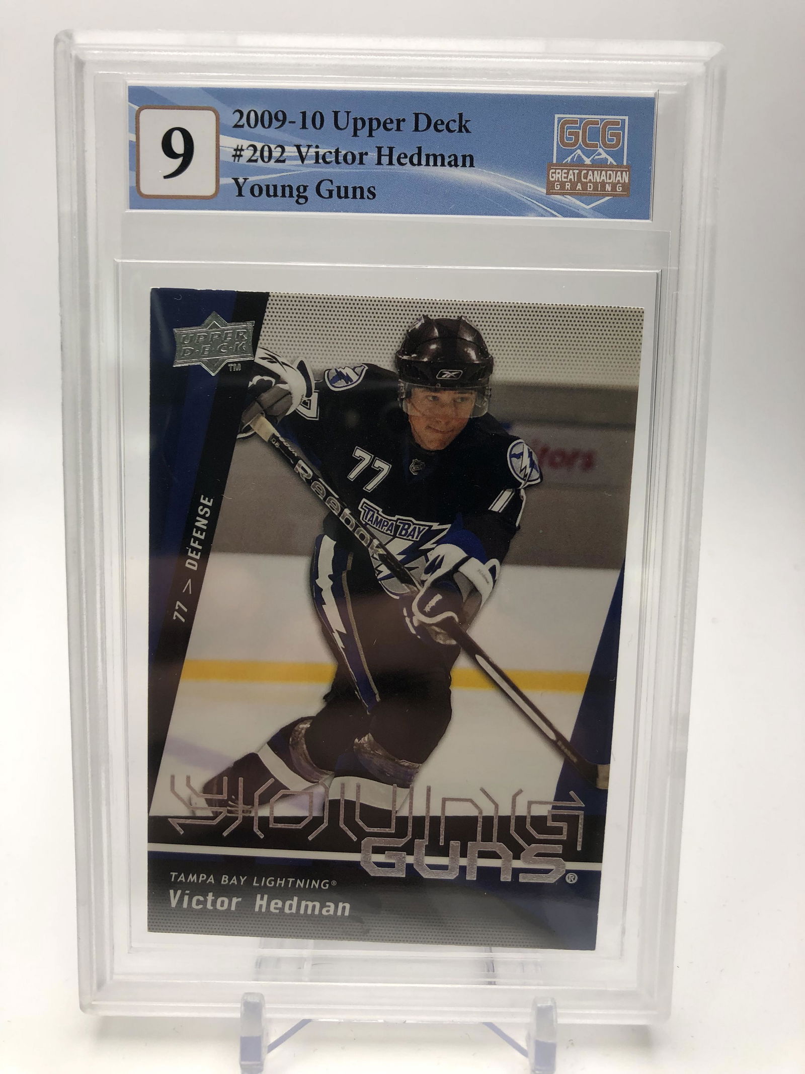 2009-10 UPPER DECK NO.202 VICTOR HEDMAN YOUNG GUNS GCG GRADED 9 (1 of 2)