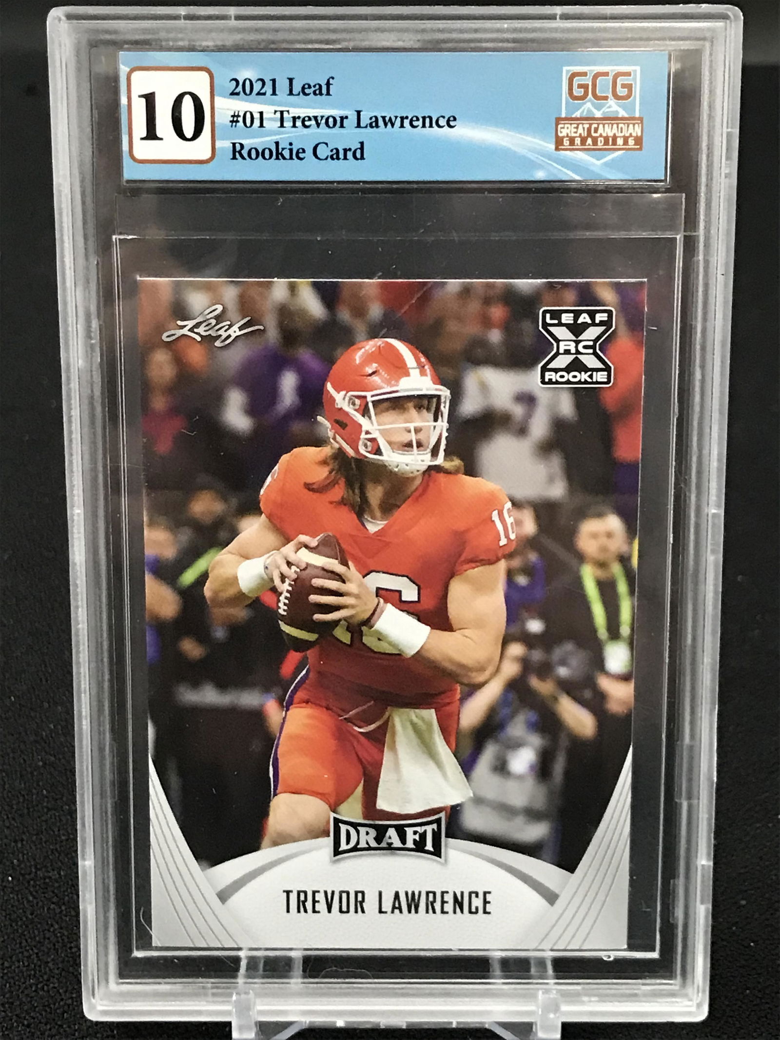 2021 LEAF NO.01 TREVOR LAWRENCE TOOKIE CARD GCG GRADED 10 (1 of 2)