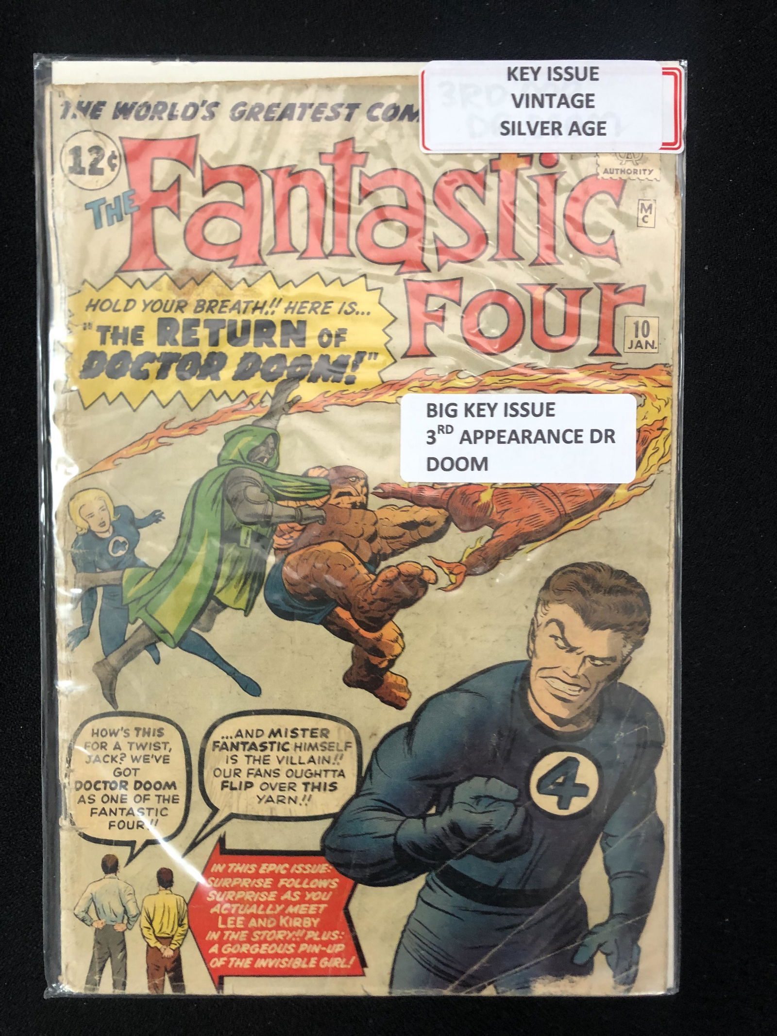 MARVEL COMICS NO.10 FANTASTIC FOUR (3RD APP OF DOOM, SILVER AGE) (1 of 1)