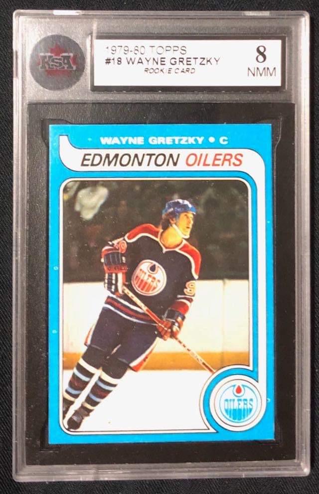 1979 0-PEE-CHEE #18 WAYNE GRETZKY ROOKIE CARD KSA  GRADED 8 (1 of 2)