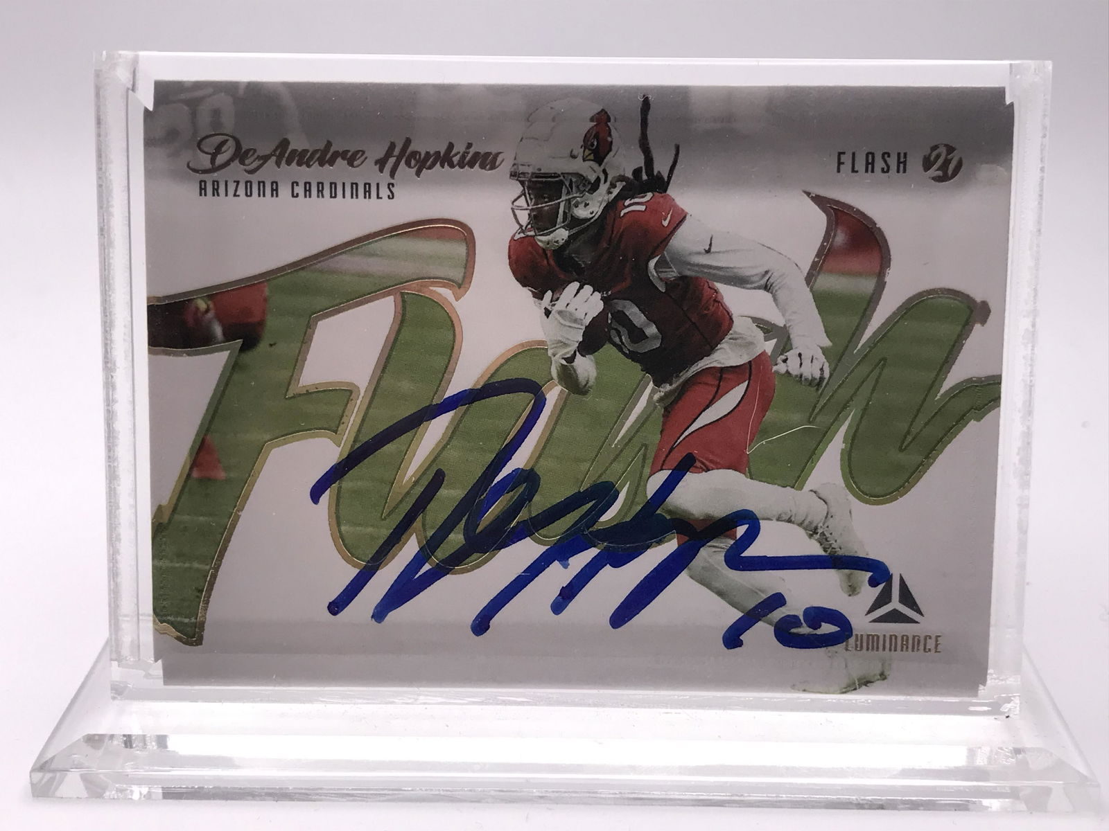 2021 PANINI LUMINANCE #F-9 DeANDRE HOPKINS SIGNED CARD (1 of 2)