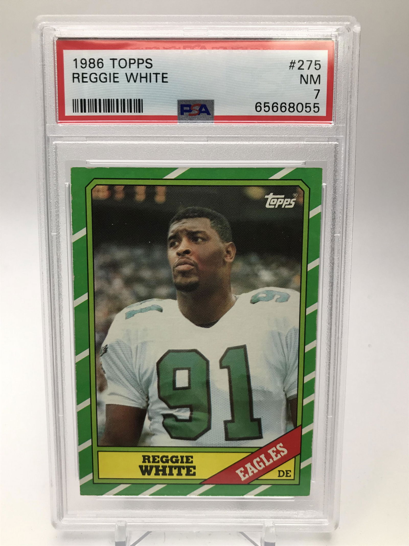 1986 TOPPS  #275  REGGIE WHITE PSA GRADED 7 (1 of 2)