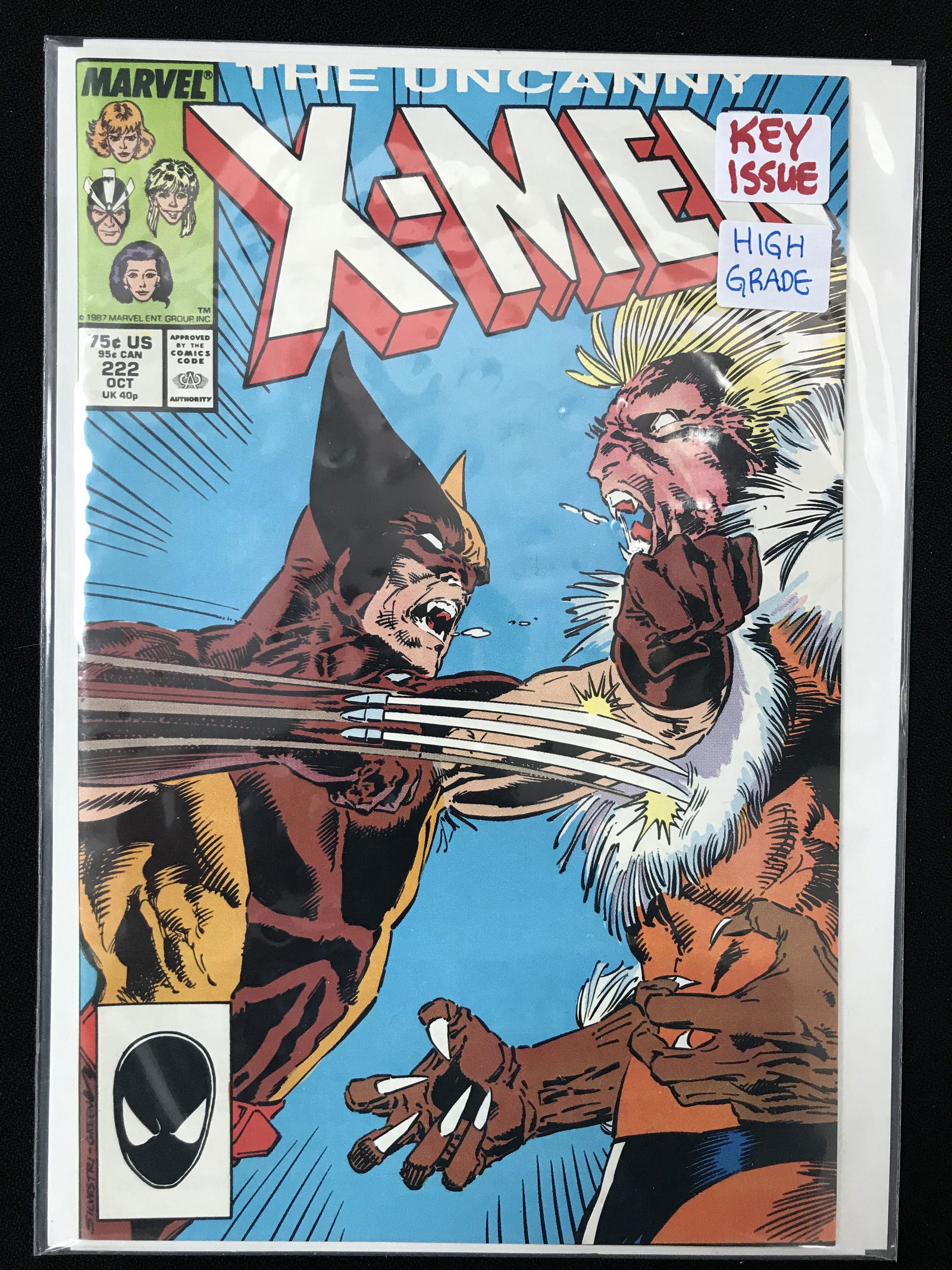 MARVEL COMICS NO.222 XMEN (KEY ISSUE) (1 of 1)