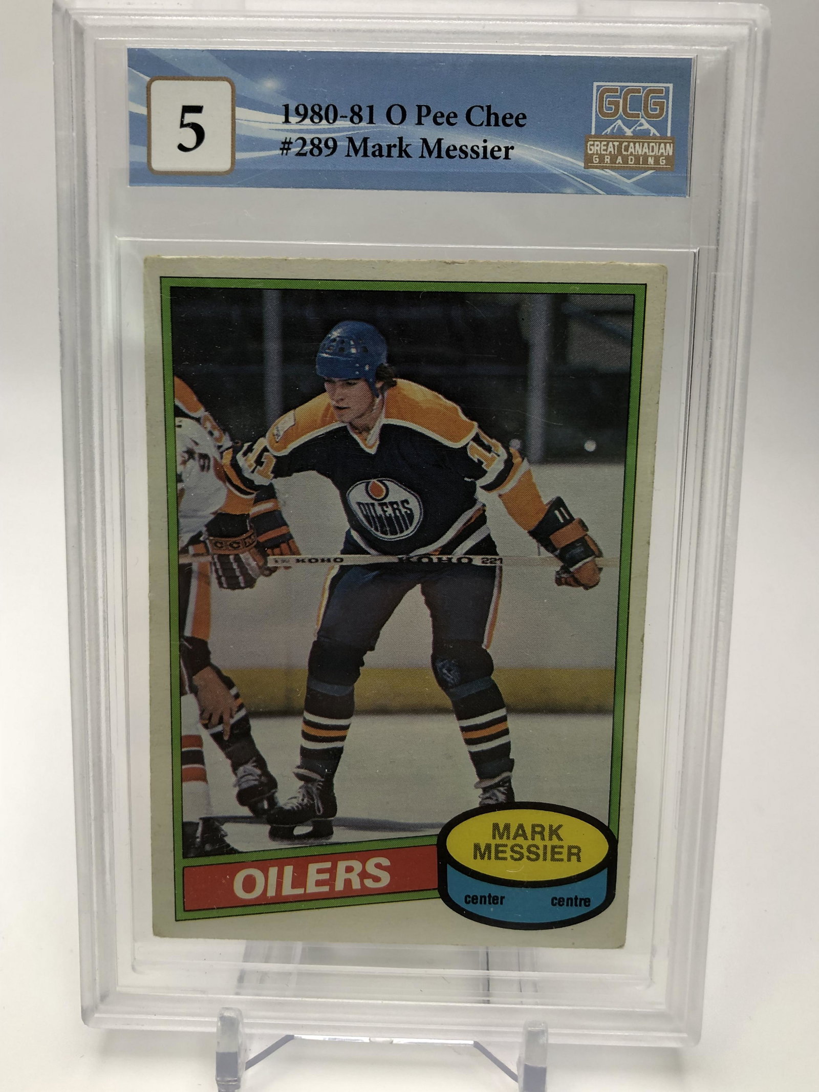 1980-81 O-PEE-CHEE #289 MARK MESSIER GCG GRADED 5: Prices are in Canadian dollars
